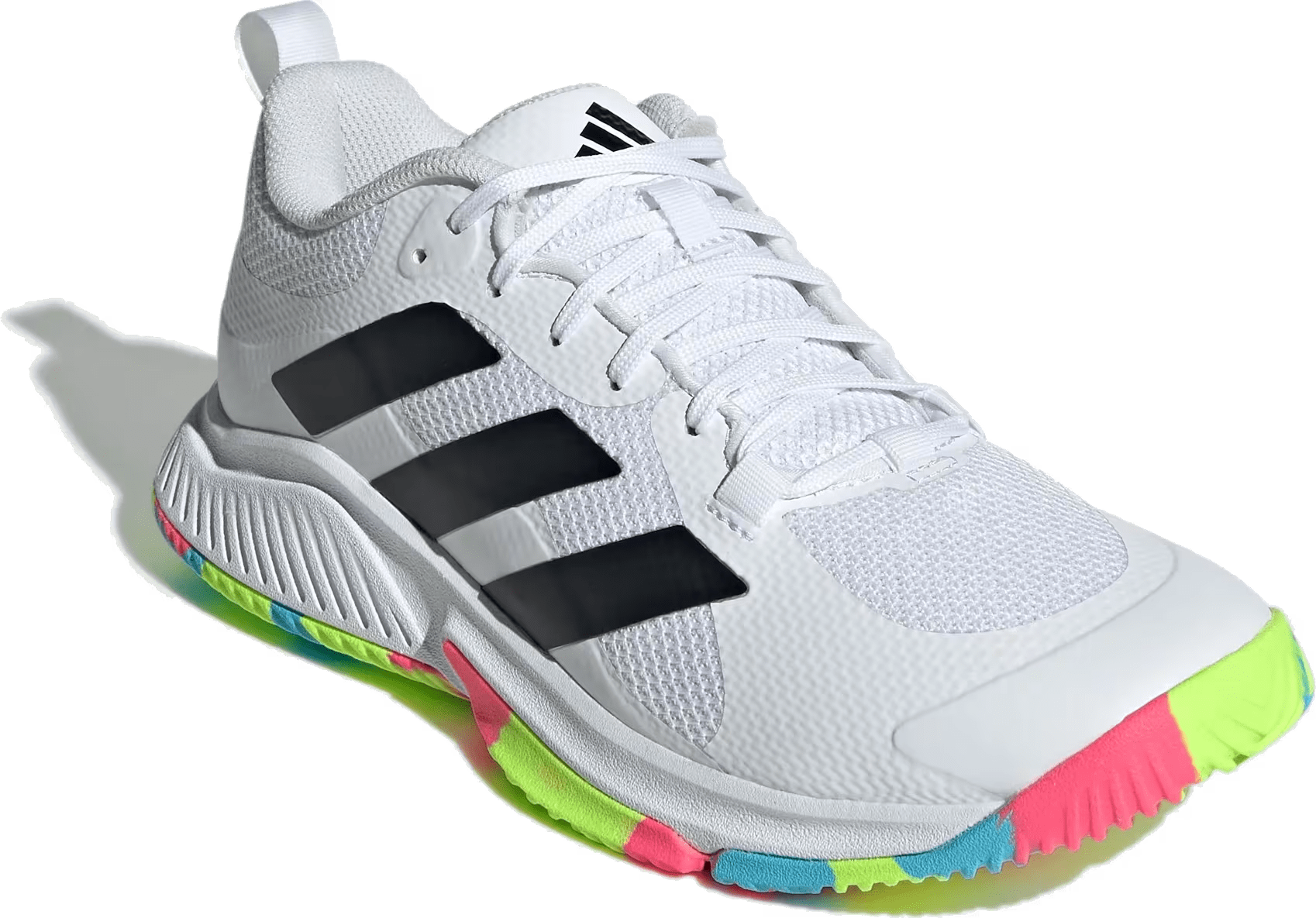 adidas Court Team Bounce 2.0 Cloud White Core Black Lucid Lemon (Women's)