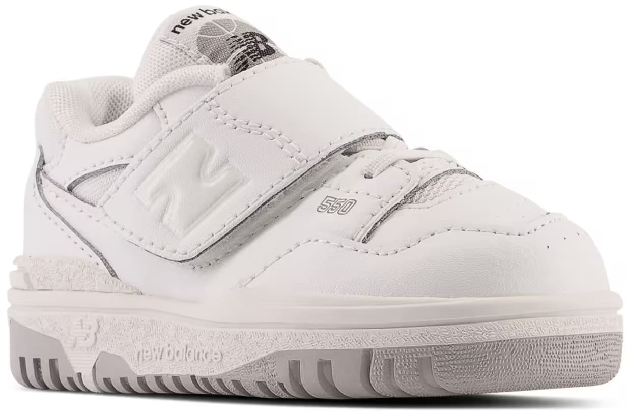 New Balance 550 Bungee Lace Strap White Grey (TD)