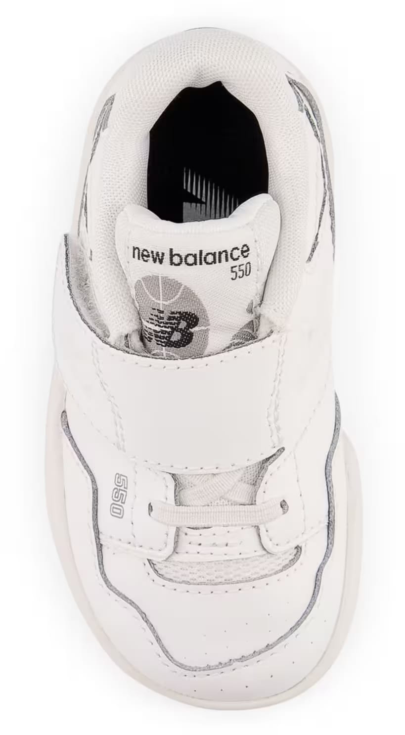 New Balance 550 Bungee Lace Strap White Grey (TD)