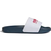 adidas Adilette Shower Slides Cloud White Better Scarlet Team Navy Blue