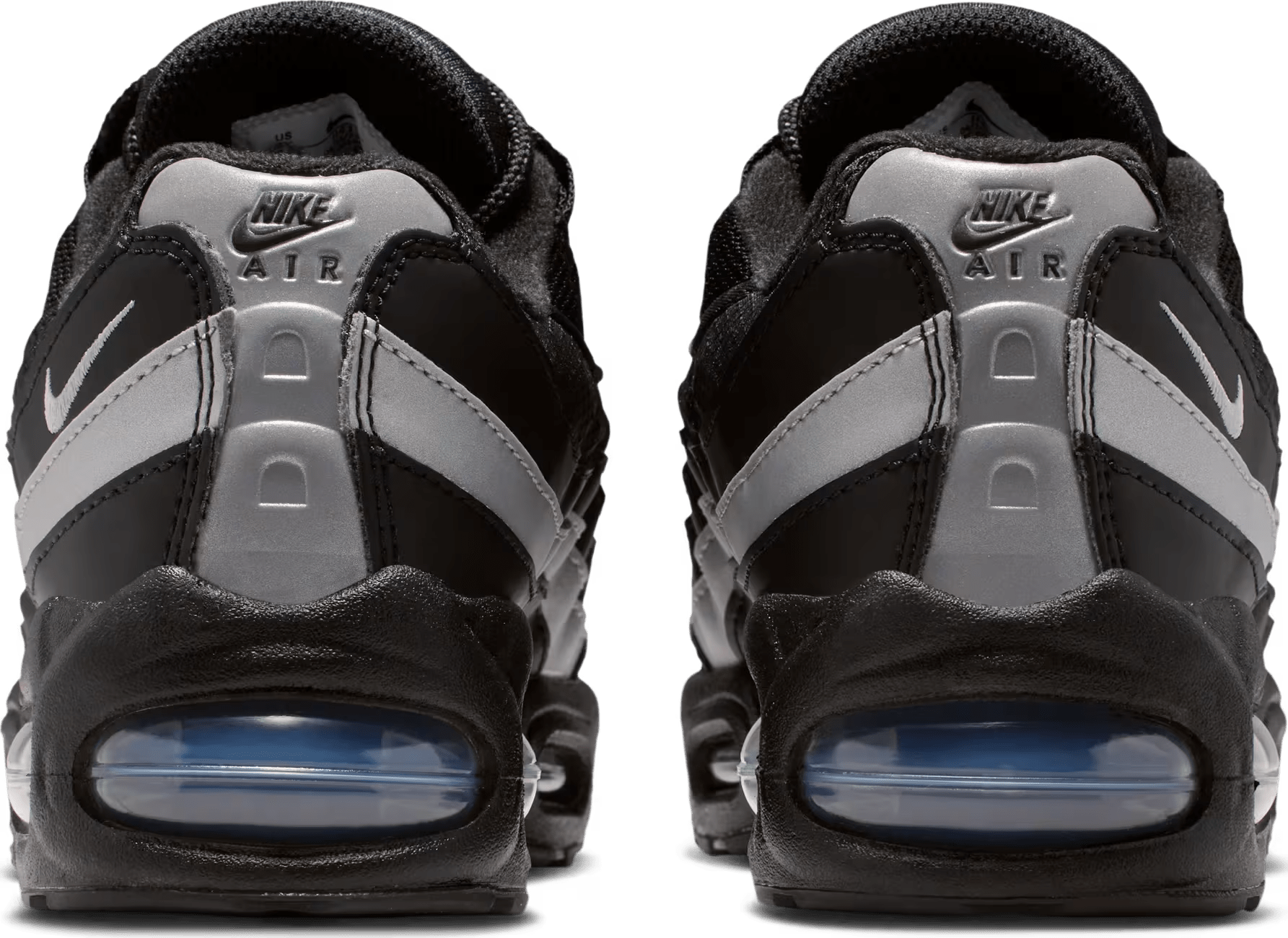 Nike Air Max 95 Black White Metallic Silver (GS)