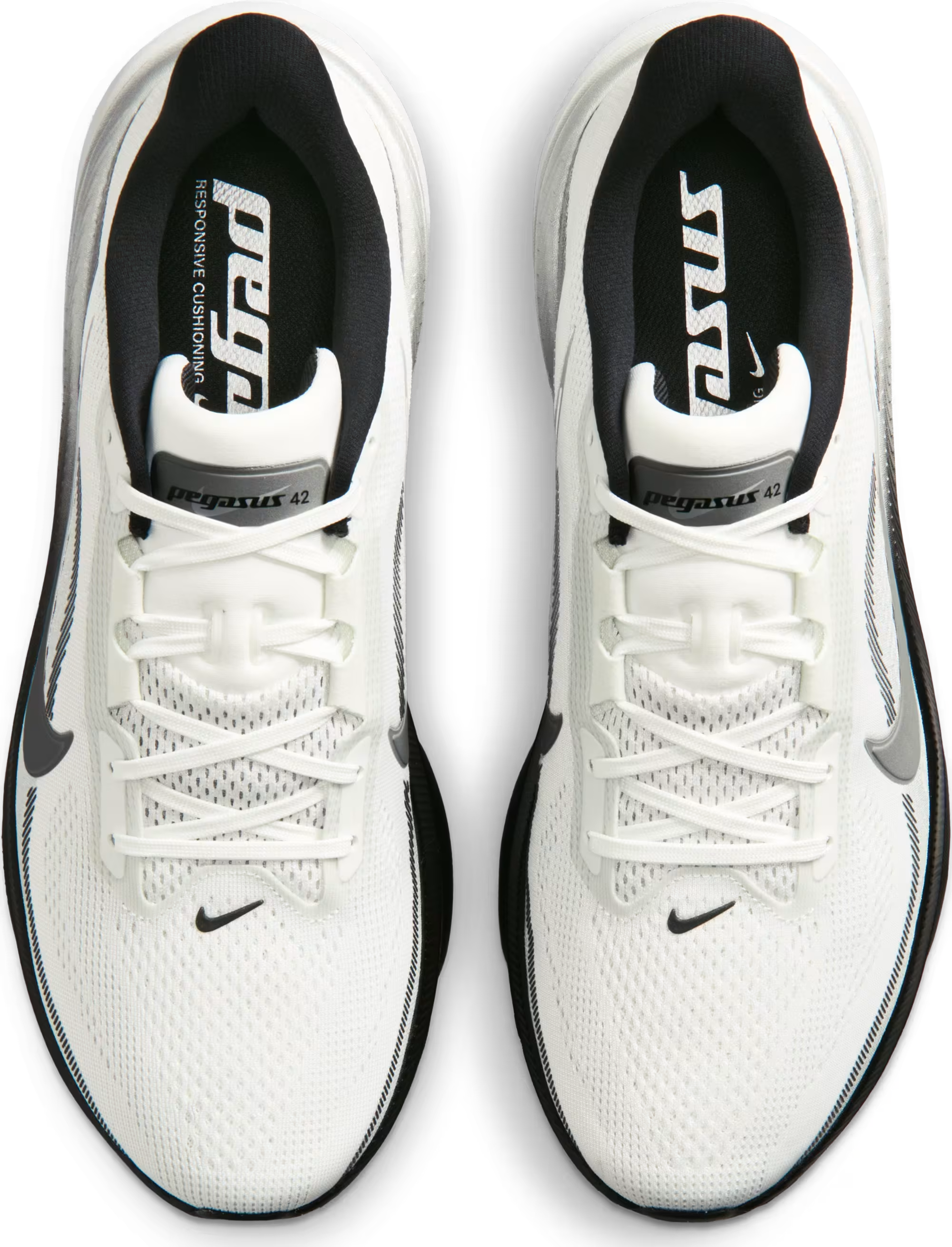 Nike Air Zoom Pegasus 42 Summit White Black Metallic Silver