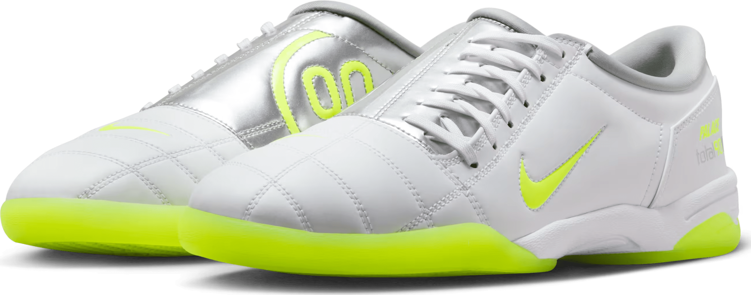 Palace x Nike Total 90 III "Volt Metallic Silver"