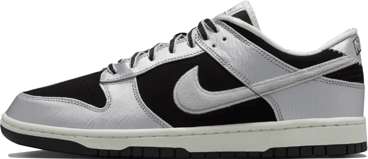Nike Dunk Low Retro "Black Metallic Silver"