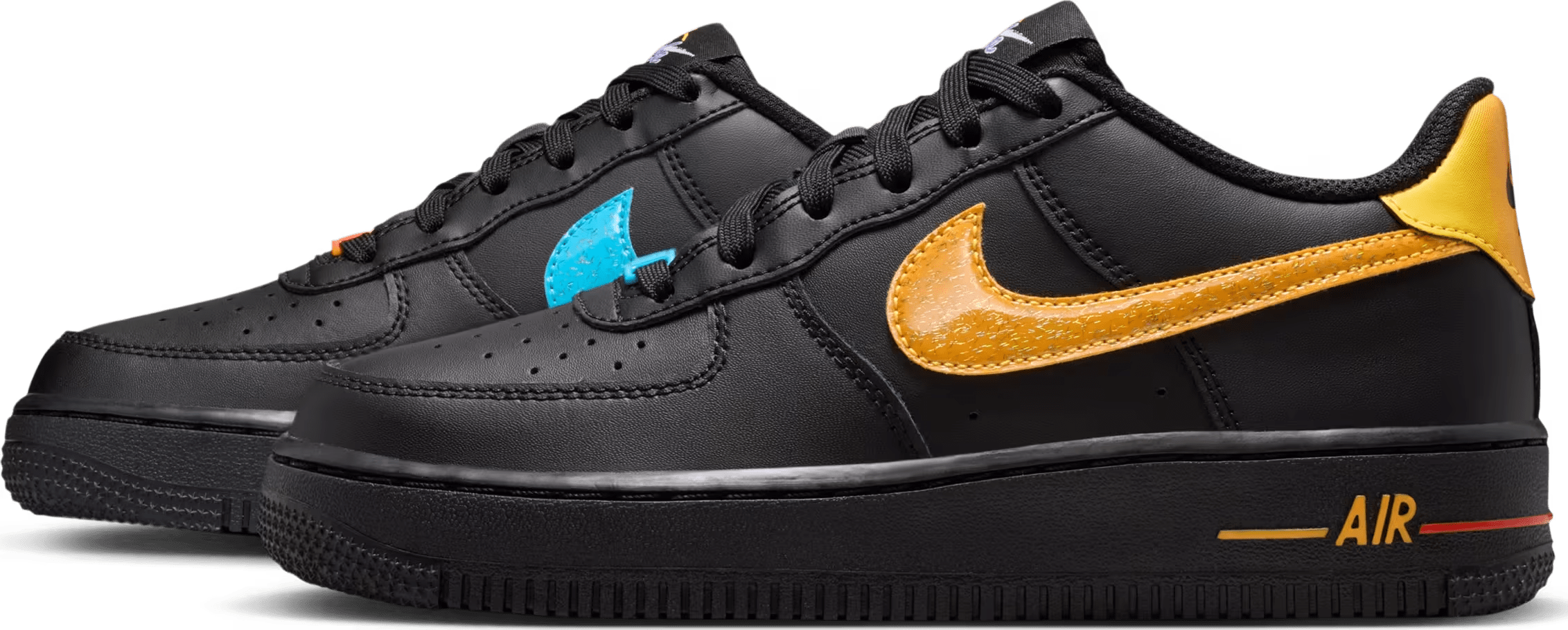 Nike Air Force 1 GS "Black Multi-Color"
