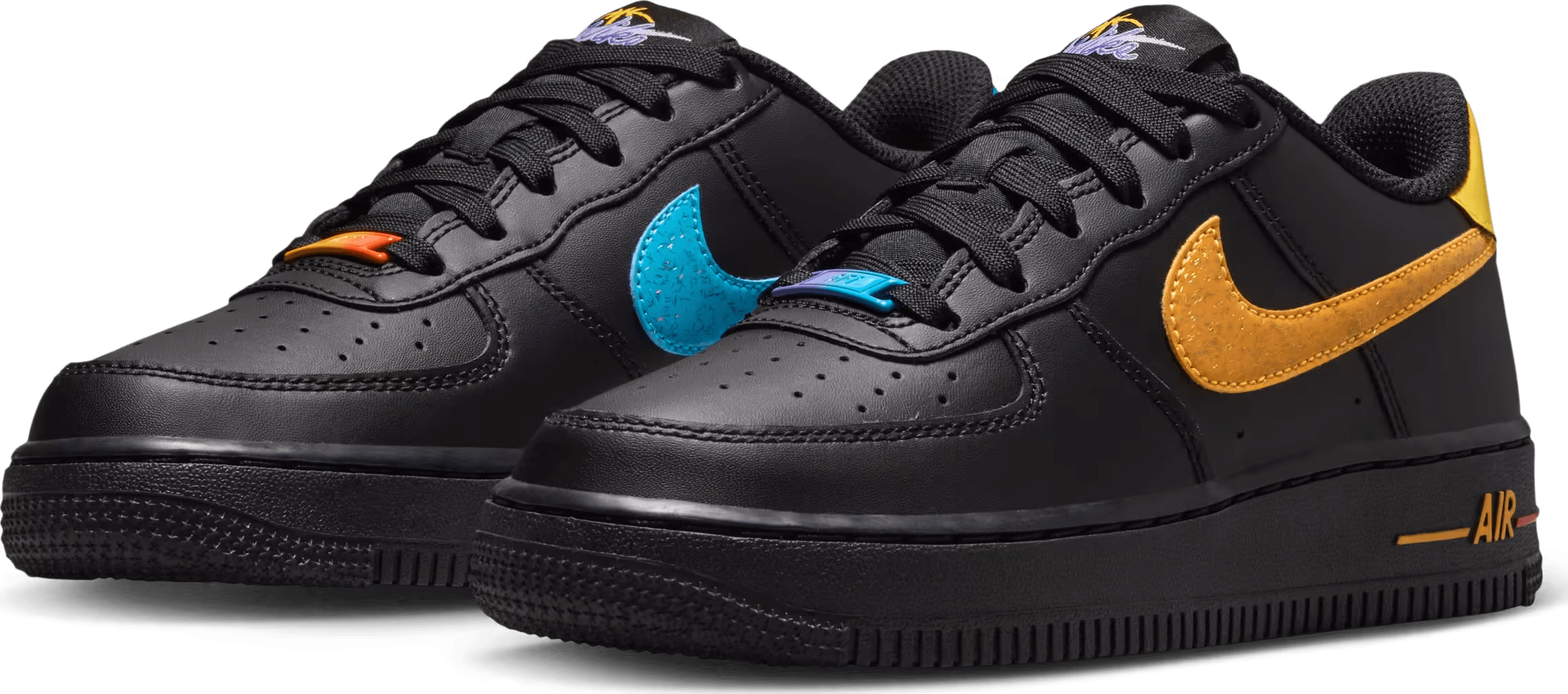 Nike Air Force 1 GS "Black Multi-Color"