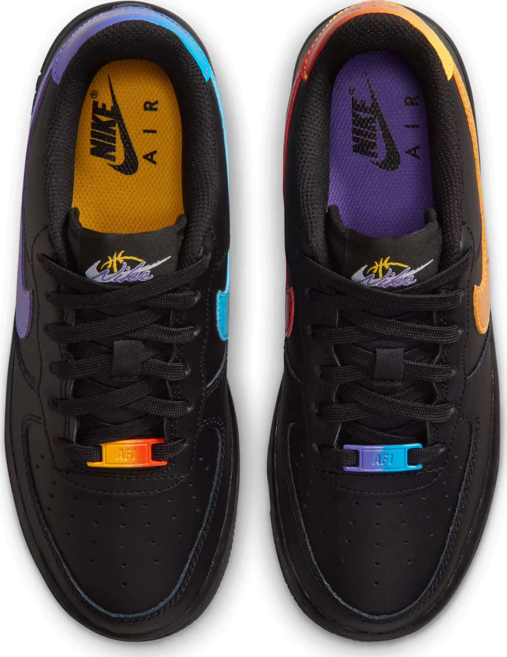 Nike Air Force 1 GS "Black Multi-Color"