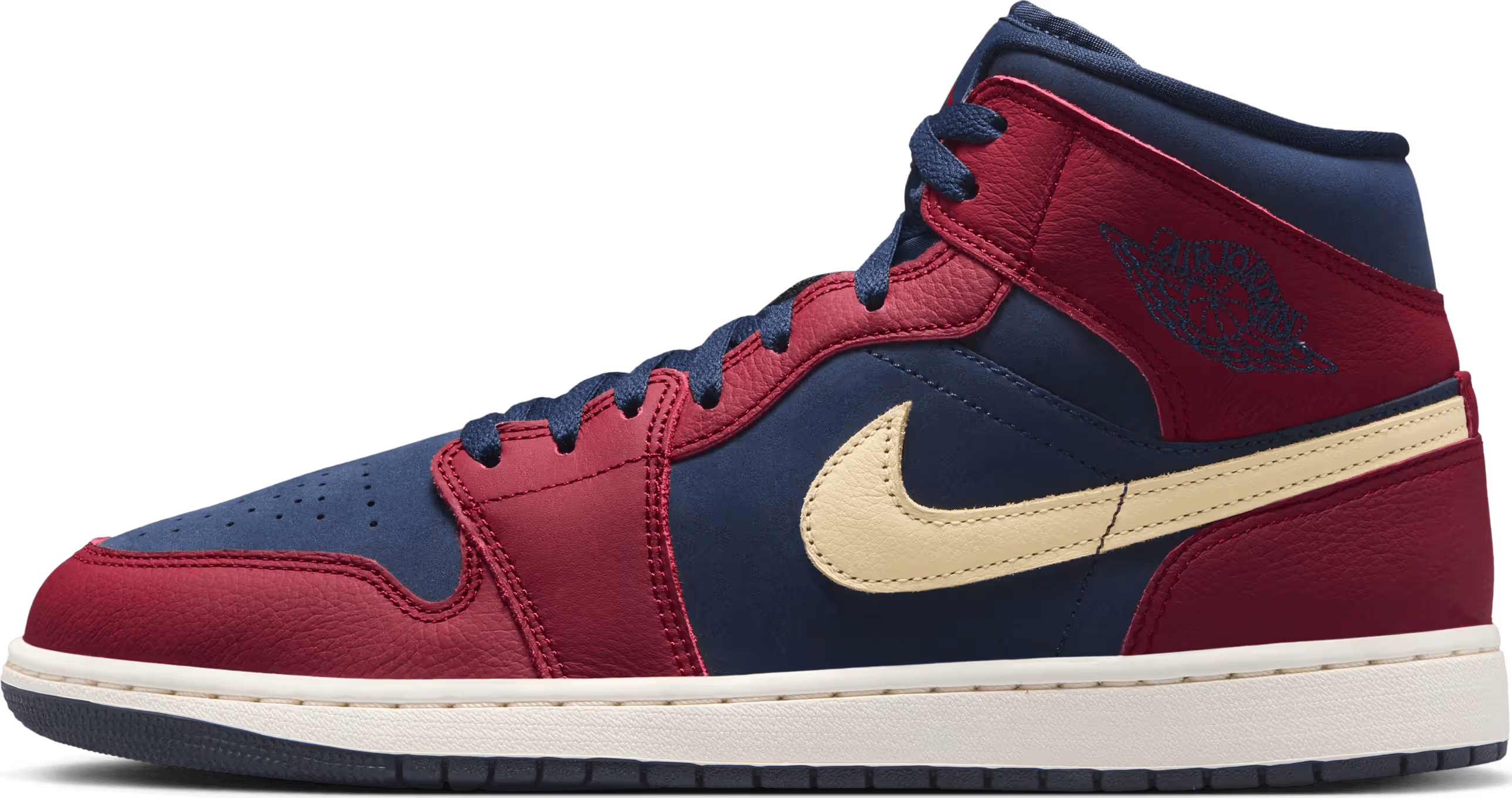 Air Jordan 1 Mid "Team Red Obsidian"