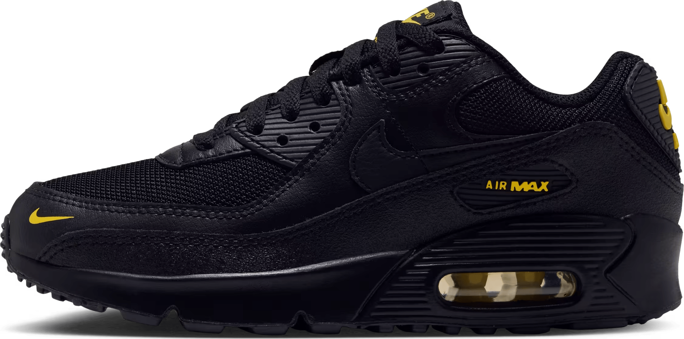 Nike Air Max 90 GS "Black Chrome Yellow"