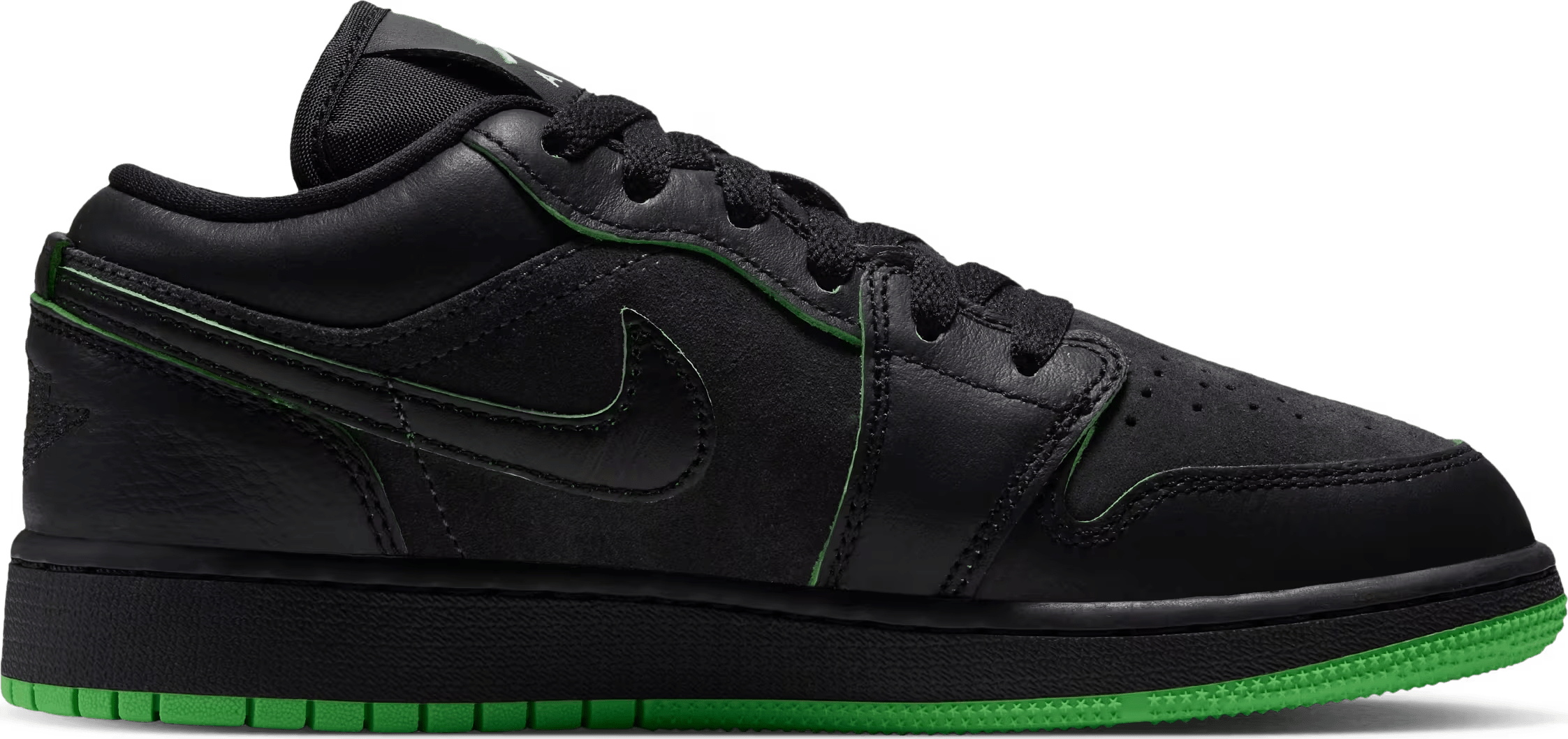 Air Jordan 1 Low SE GS "Black Scream Green"