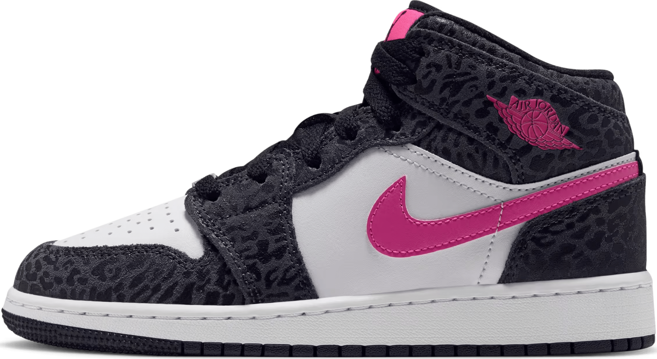 Air Jordan 1 Mid SE GS "Black Laser Fuchsia"