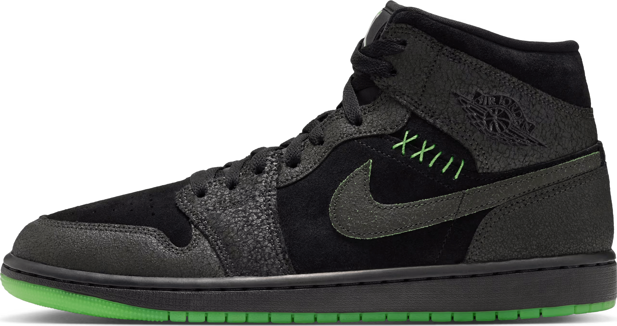 Air Jordan 1 Mid SE "Black Scream Green"