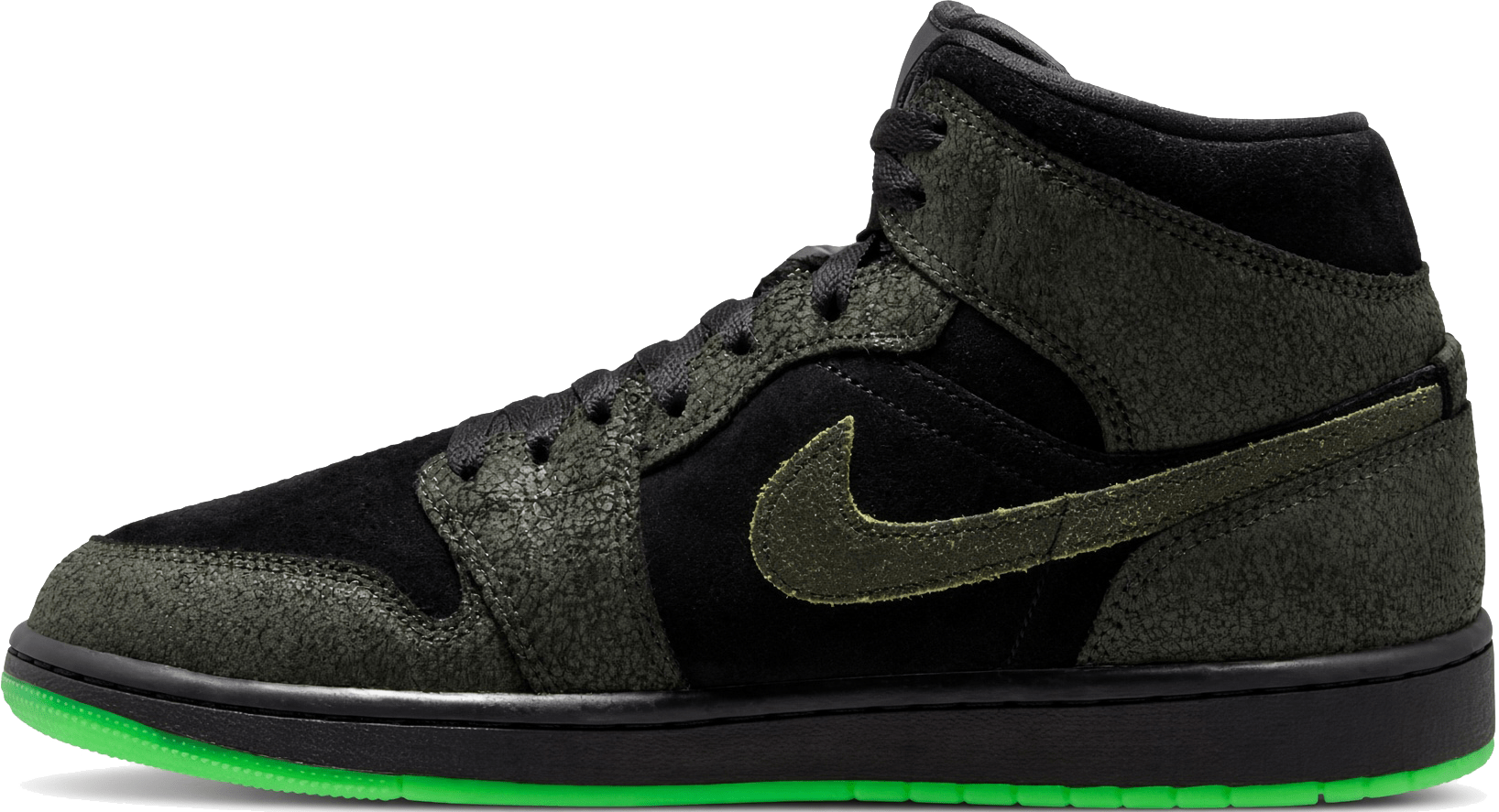 Air Jordan 1 Mid SE "Black Scream Green"