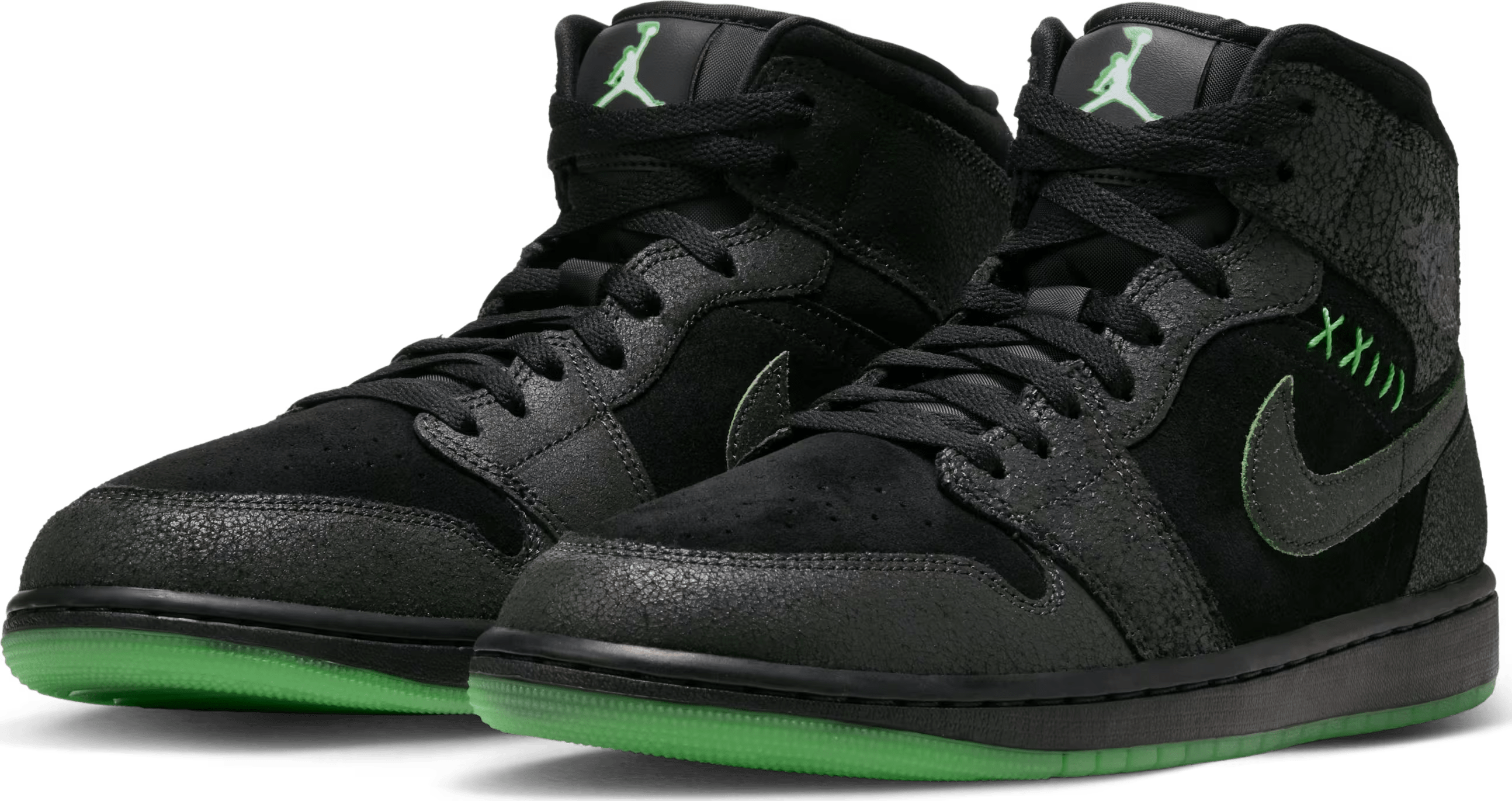Air Jordan 1 Mid SE "Black Scream Green"