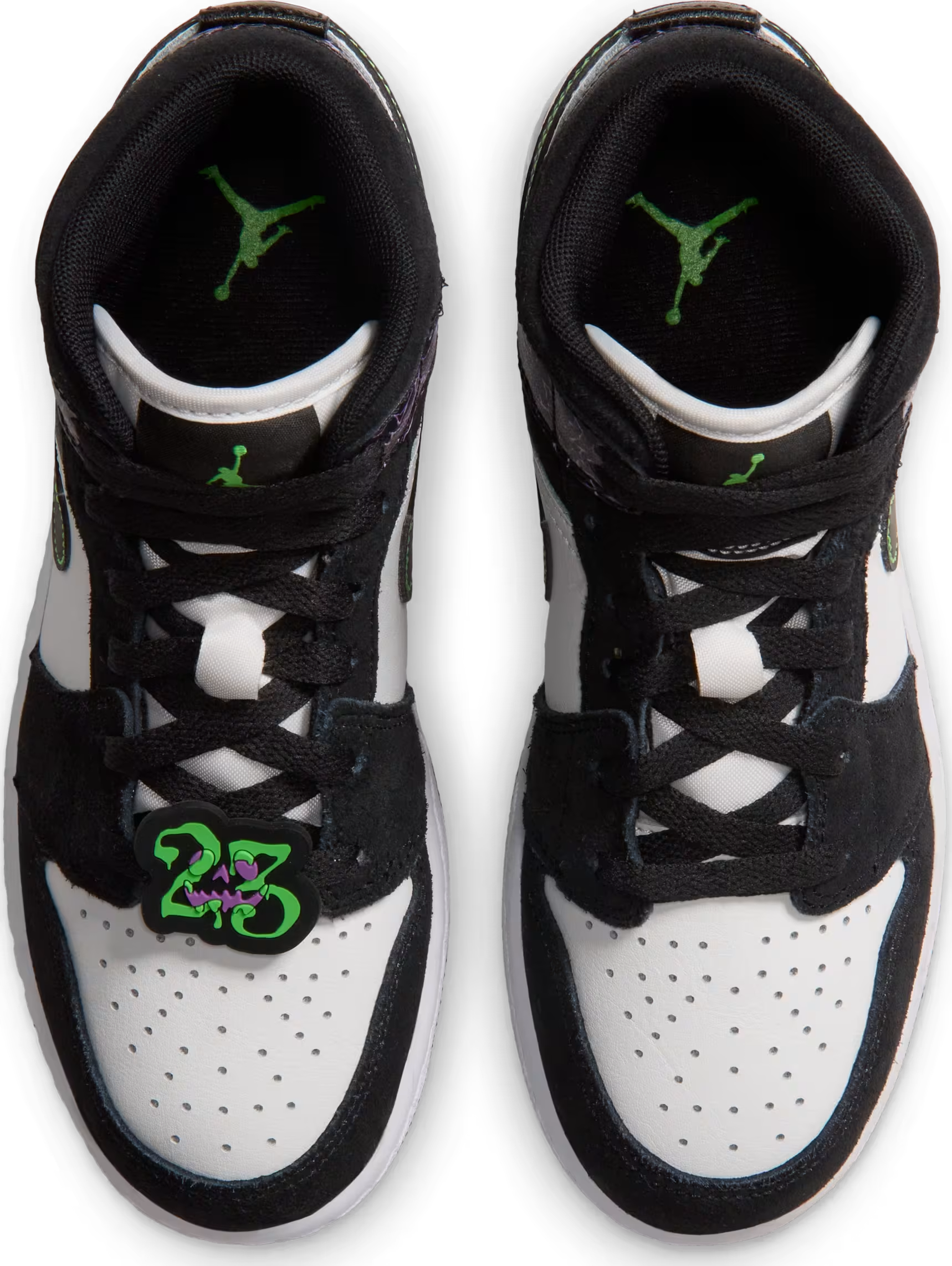 Air Jordan 1 Mid SE GS "Black Scream Green"
