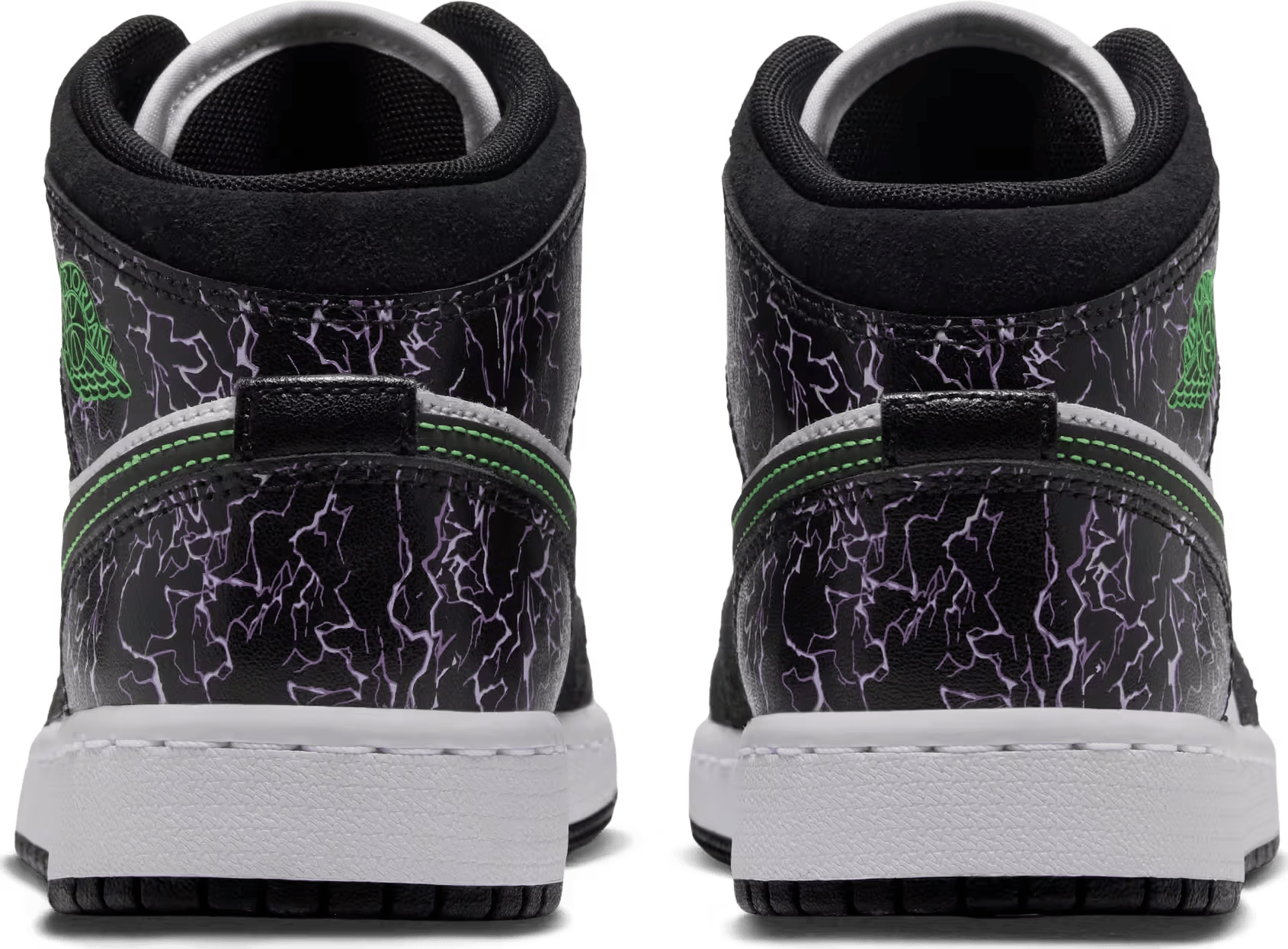 Air Jordan 1 Mid SE GS "Black Scream Green"