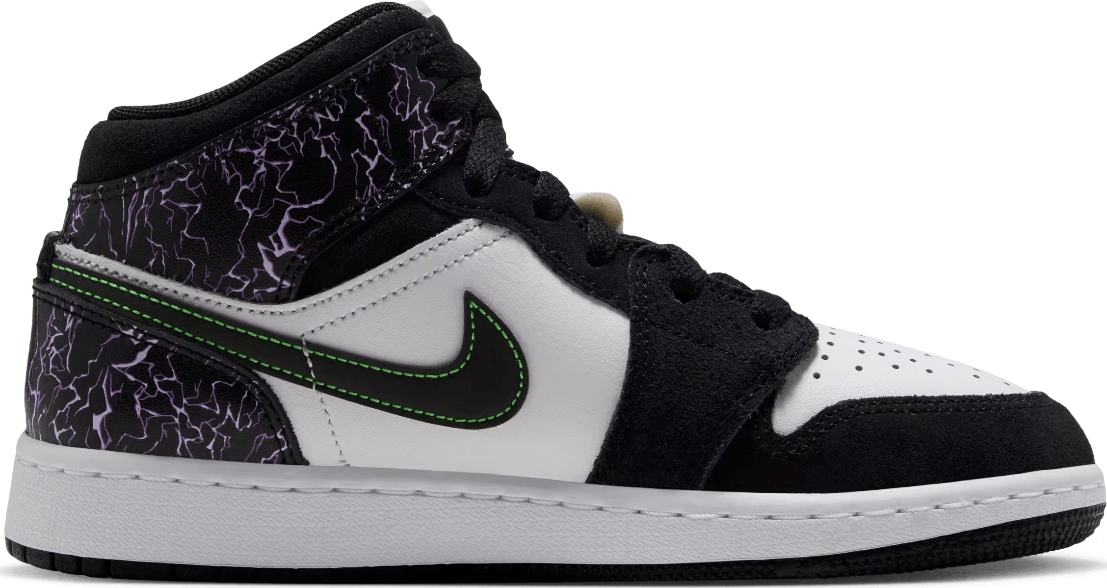 Air Jordan 1 Mid SE GS "Black Scream Green"