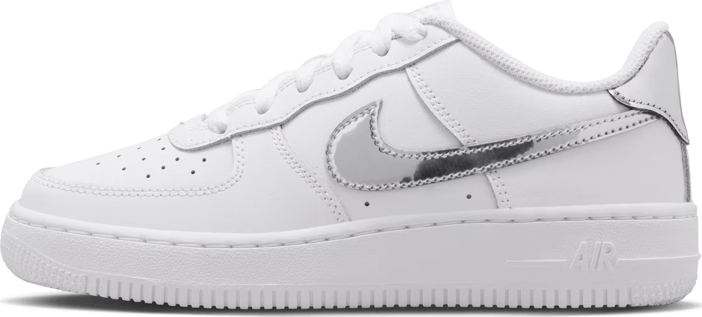 Nike Air Force 1 GS "White Metallic Silver"