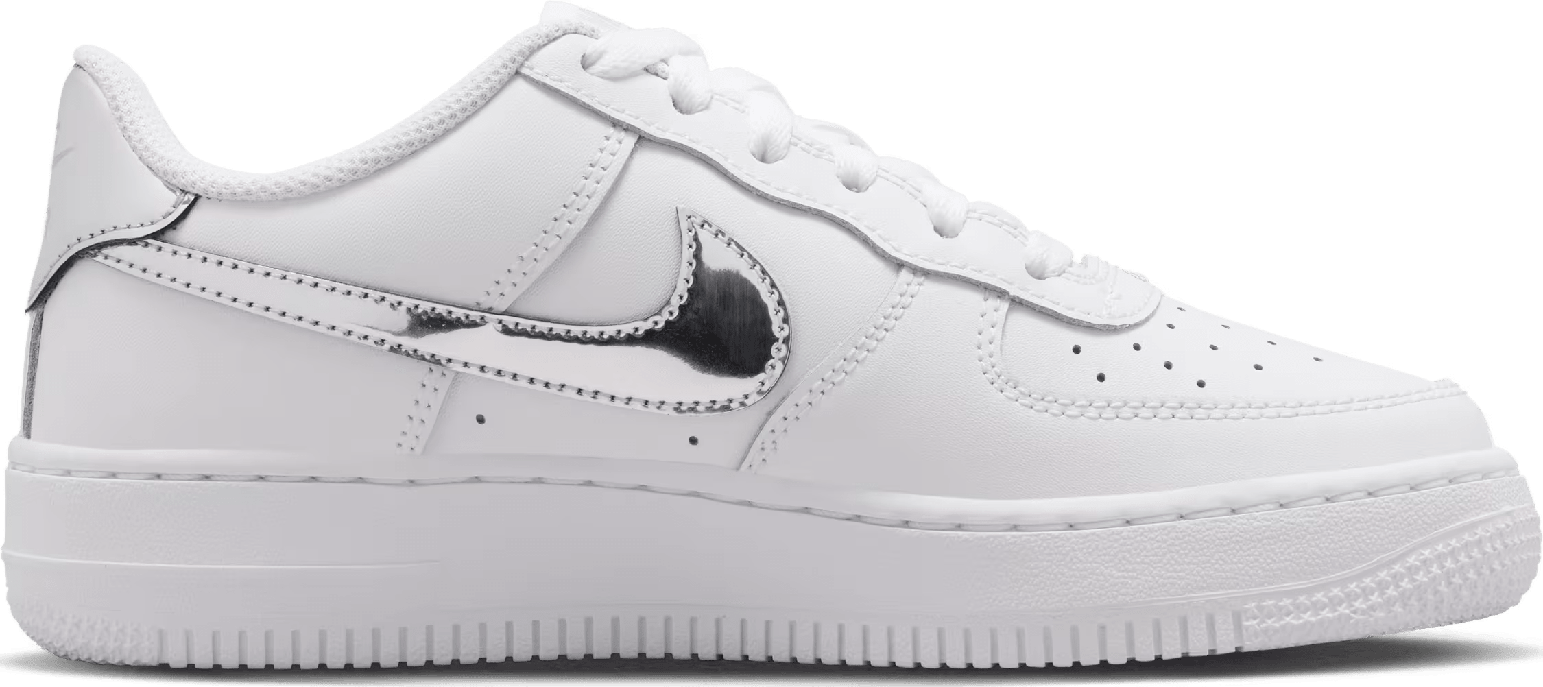 Nike Air Force 1 GS "White Metallic Silver"
