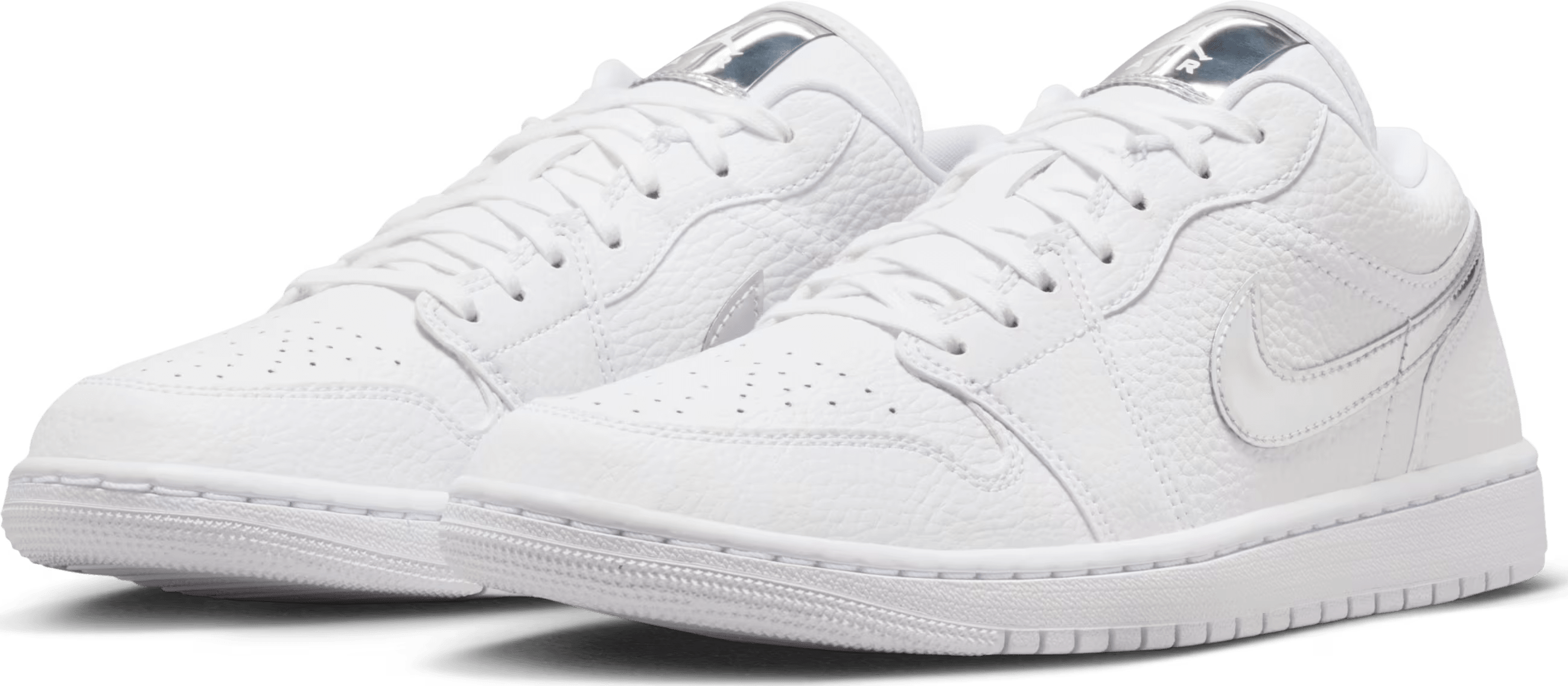 Air Jordan 1 Low SE Wmns "White Metallic Silver"