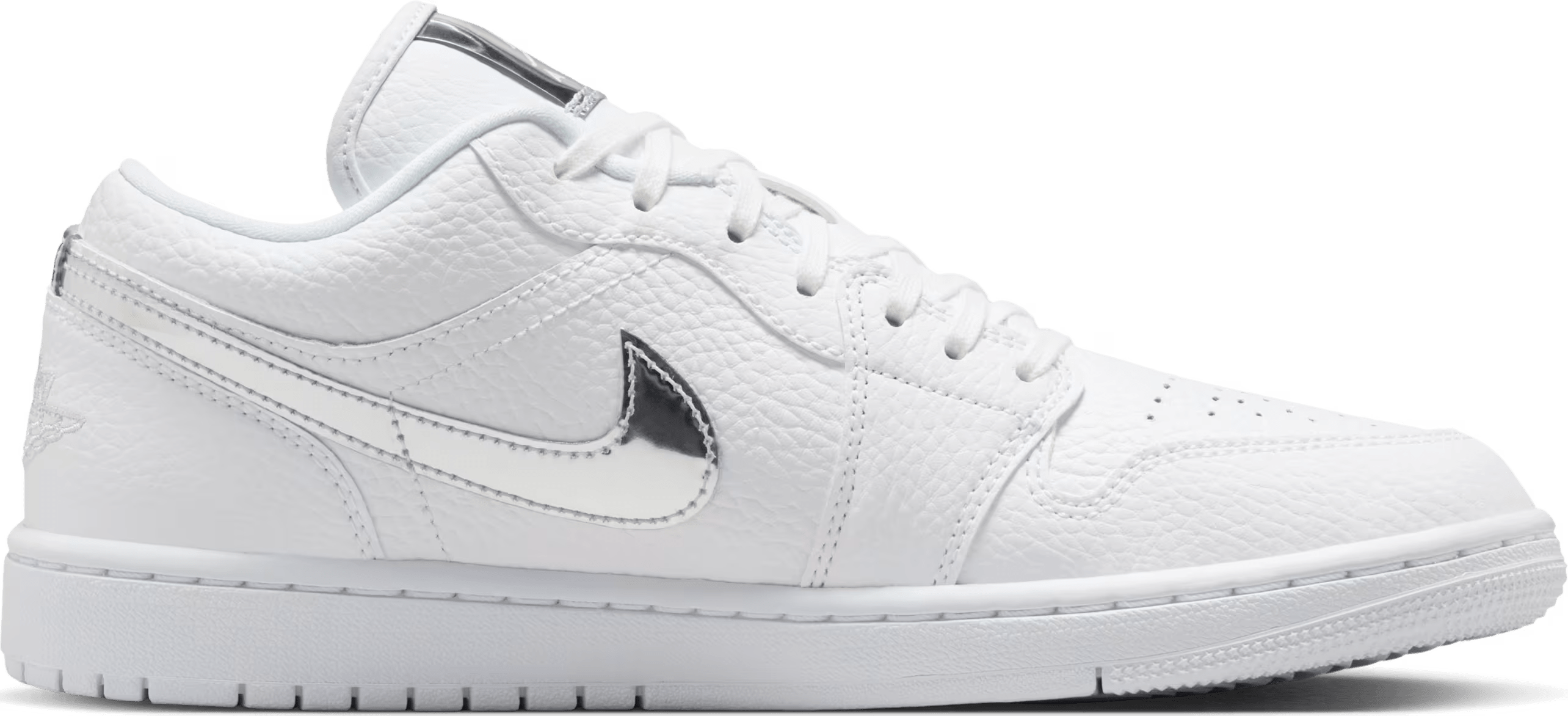 Air Jordan 1 Low SE Wmns "White Metallic Silver"