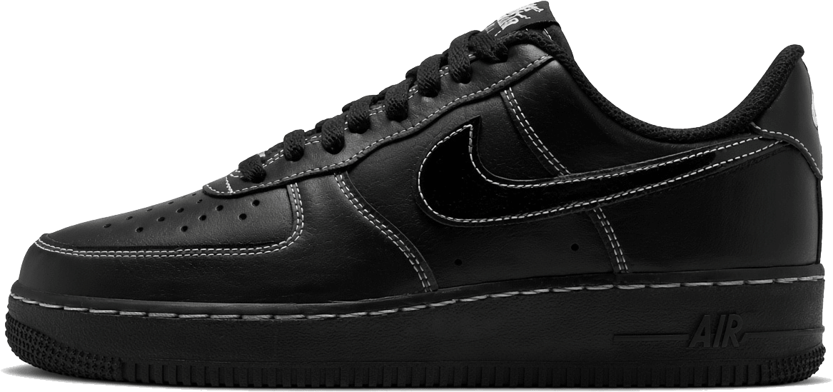 Nike Air Force 1 '07 Essential Wmns "Black White Metallic Silver"