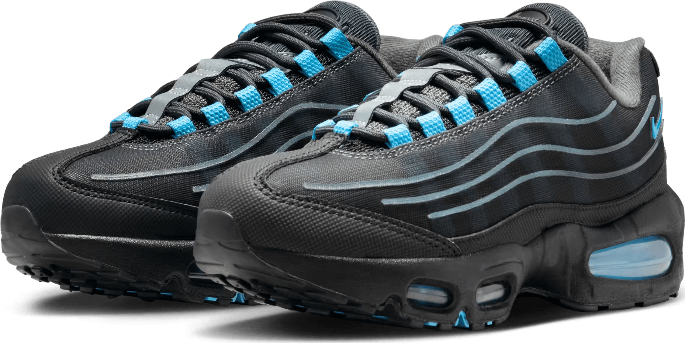 Nike Air Max 95 Big Bubble Tech GS "Black University Blue"