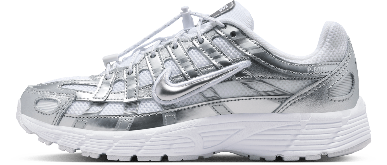 Nike P-6000 Utility GS "White Metallic Silver"