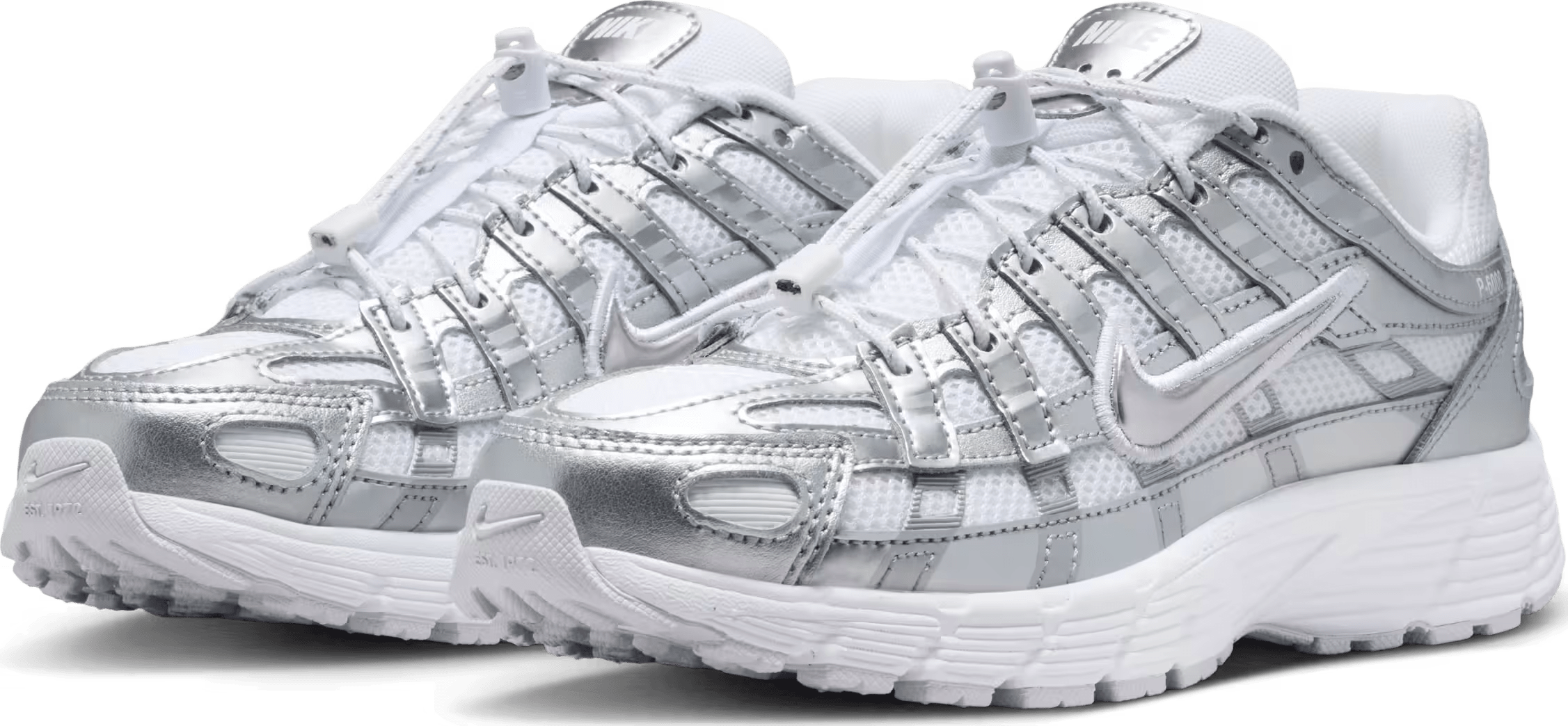 Nike P-6000 Utility GS "White Metallic Silver"