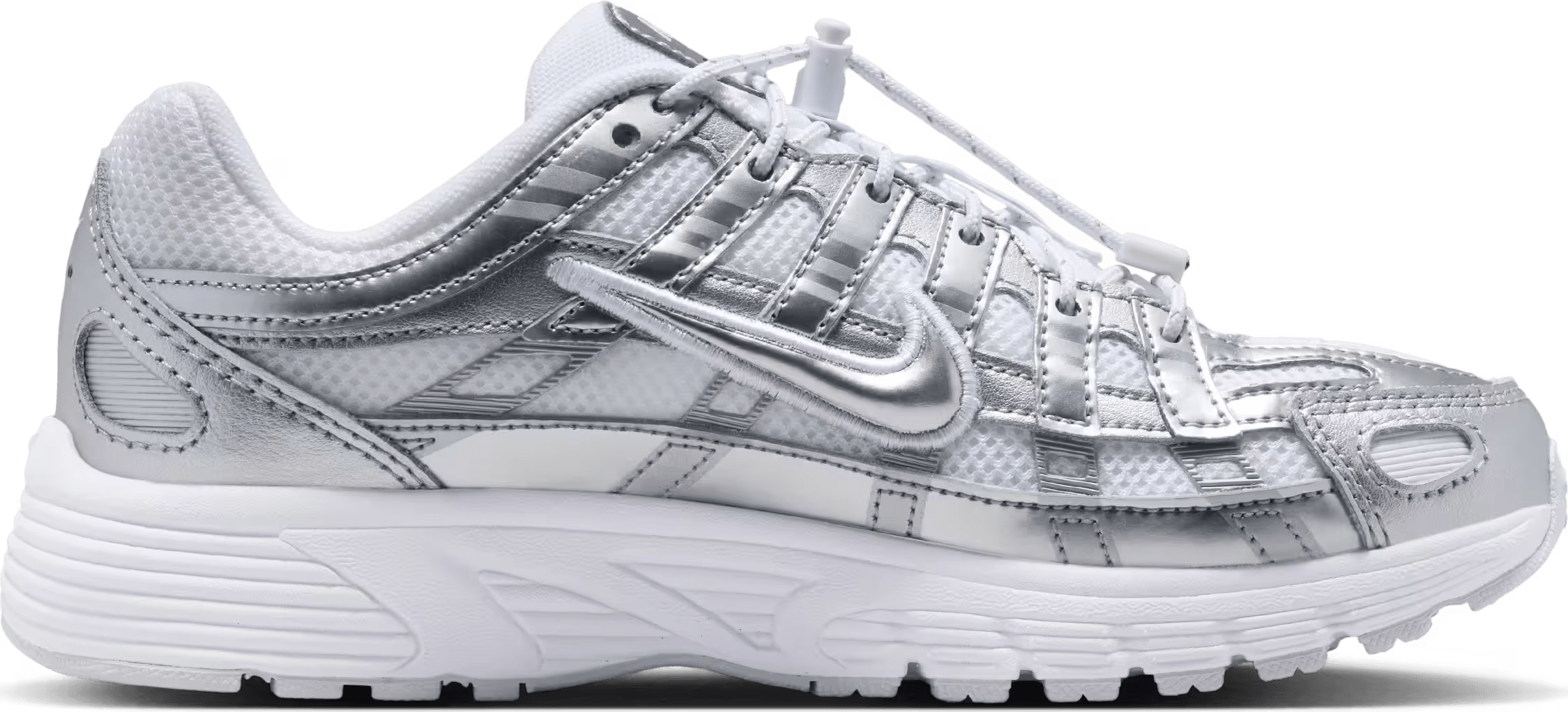 Nike P-6000 Utility GS "White Metallic Silver"