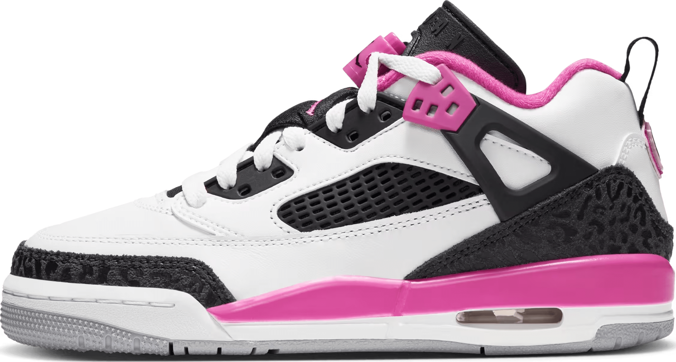 Air Jordan Spizike Low GS "Black White Laser Fuchsia"