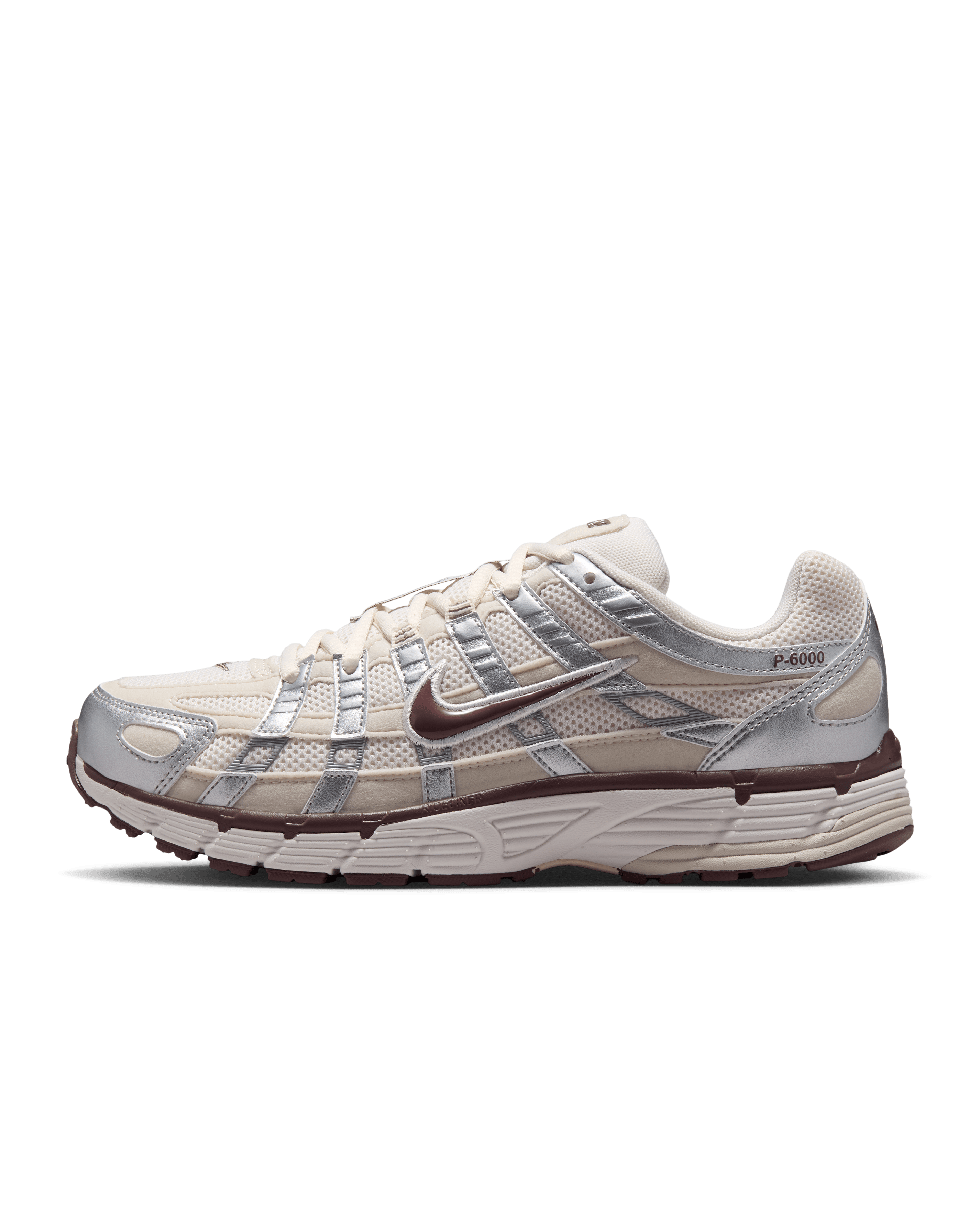 Nike P-6000 Wmns "Metallic Silver Light Orewood Brown"