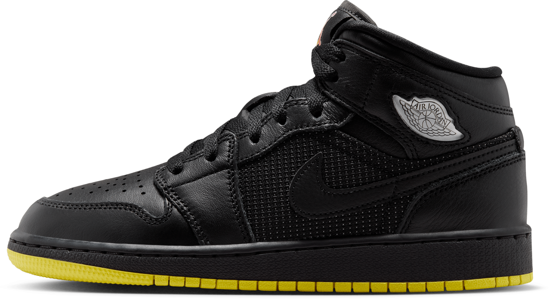 Air Jordan 1 Mid SE GS "Black Opti Yellow"