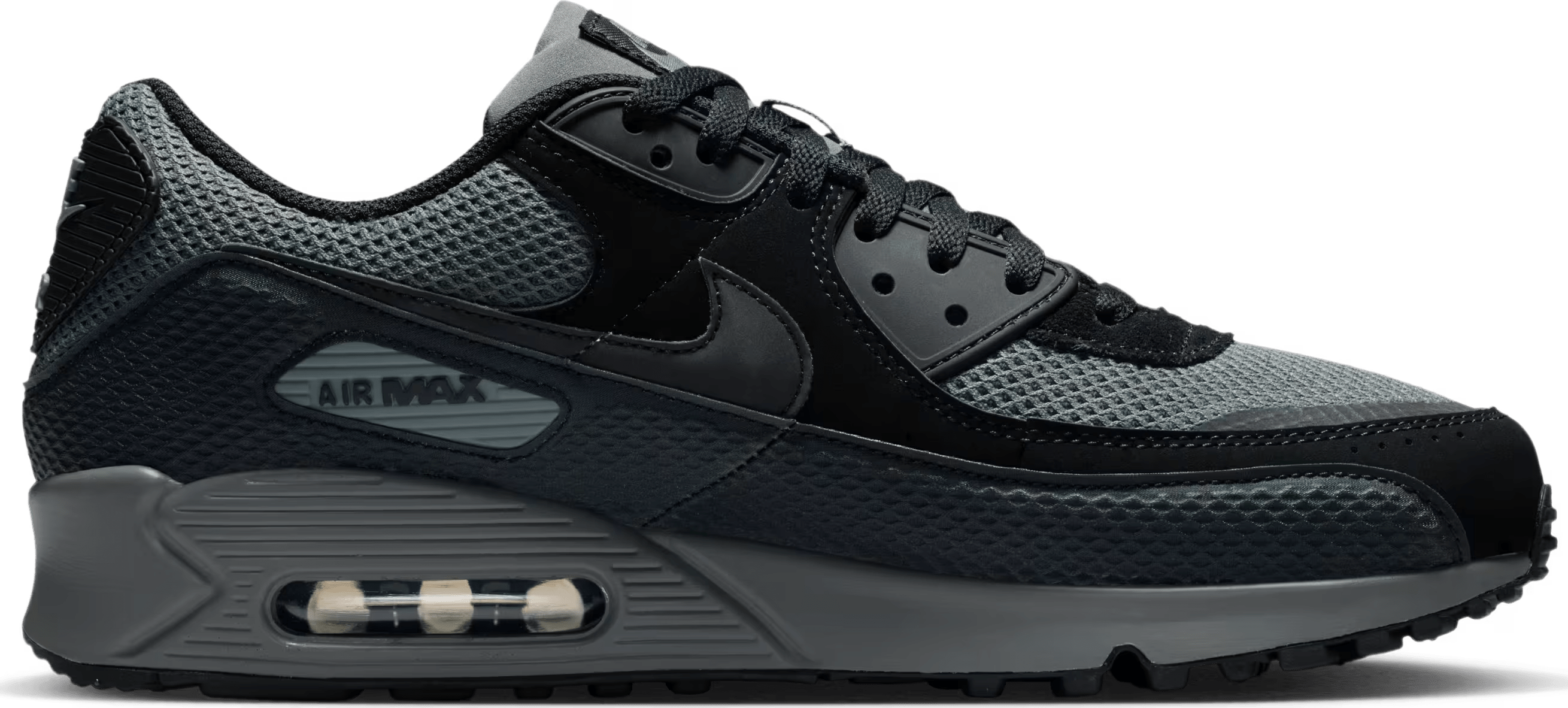Nike Air Max 90 Premium "Mesh Mudguard Black Iron Grey"