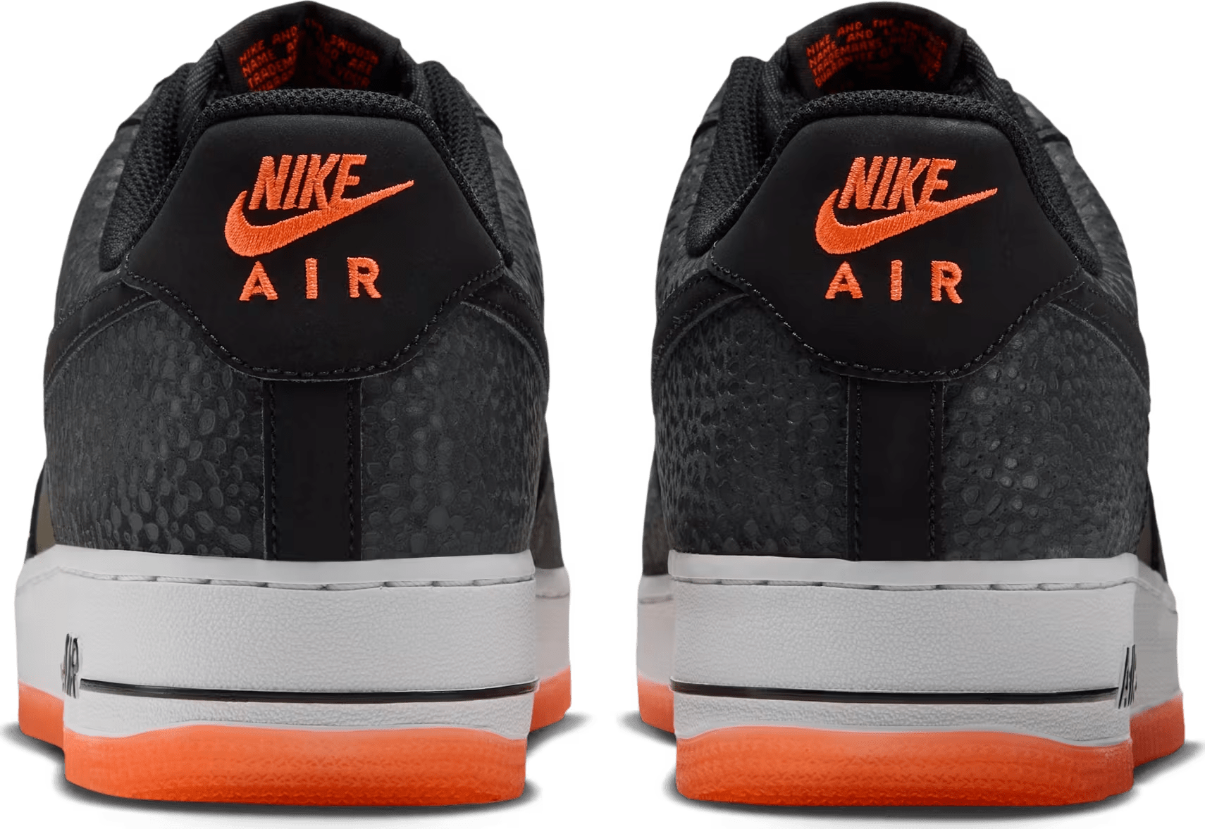 Nike Air Force 1 '07 "Black Anthracite Total Orange"