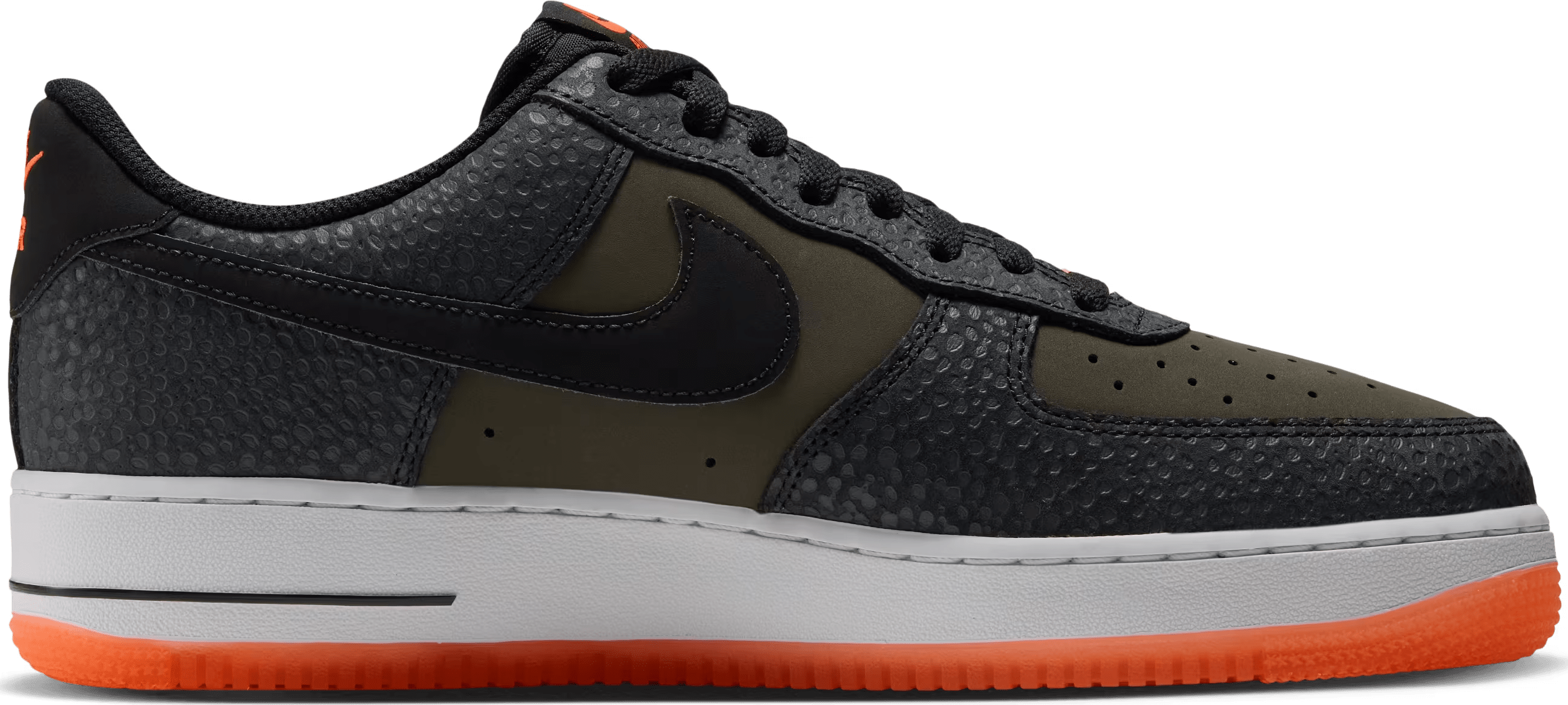 Nike Air Force 1 '07 "Black Anthracite Total Orange"