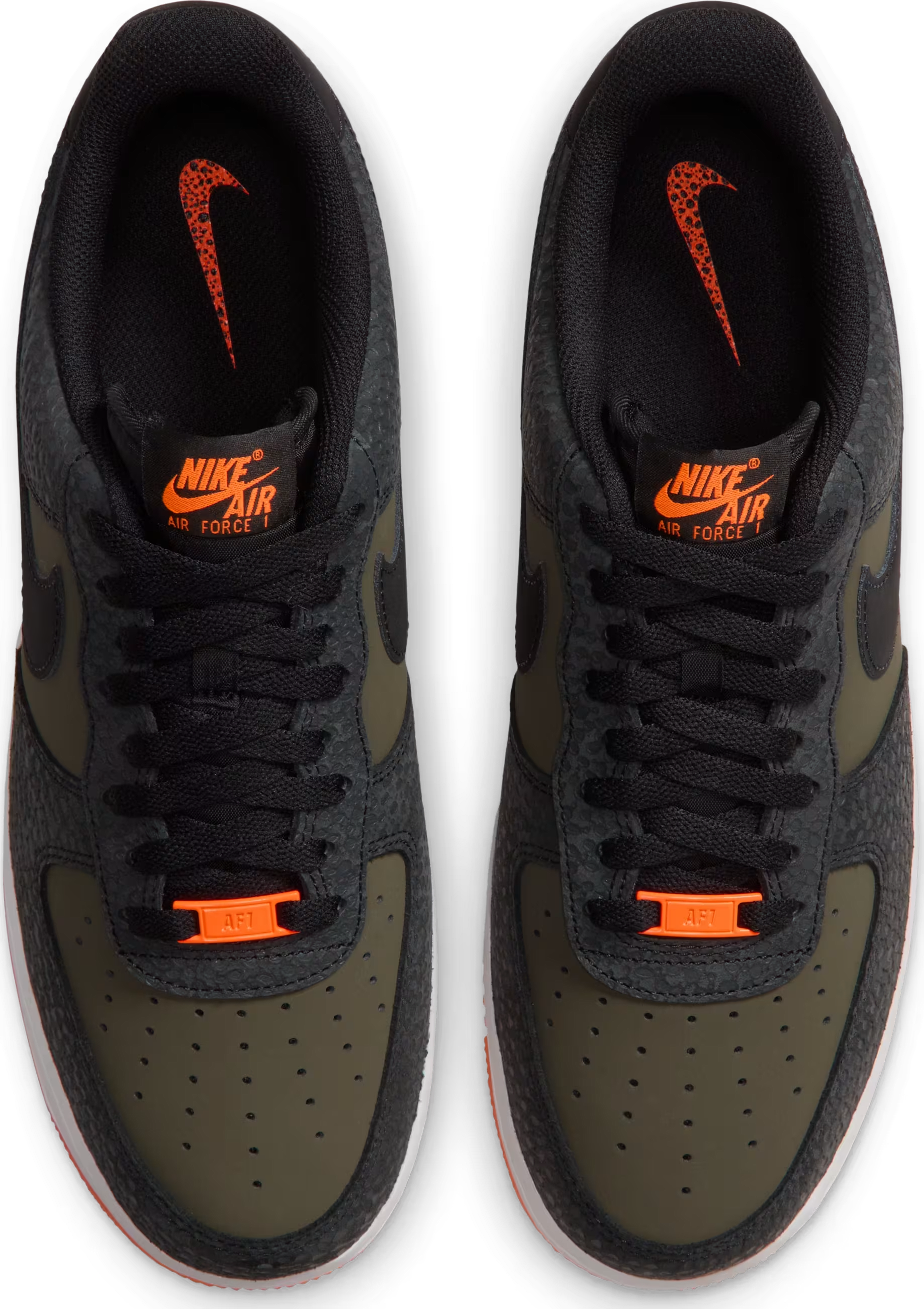 Nike Air Force 1 '07 "Black Anthracite Total Orange"