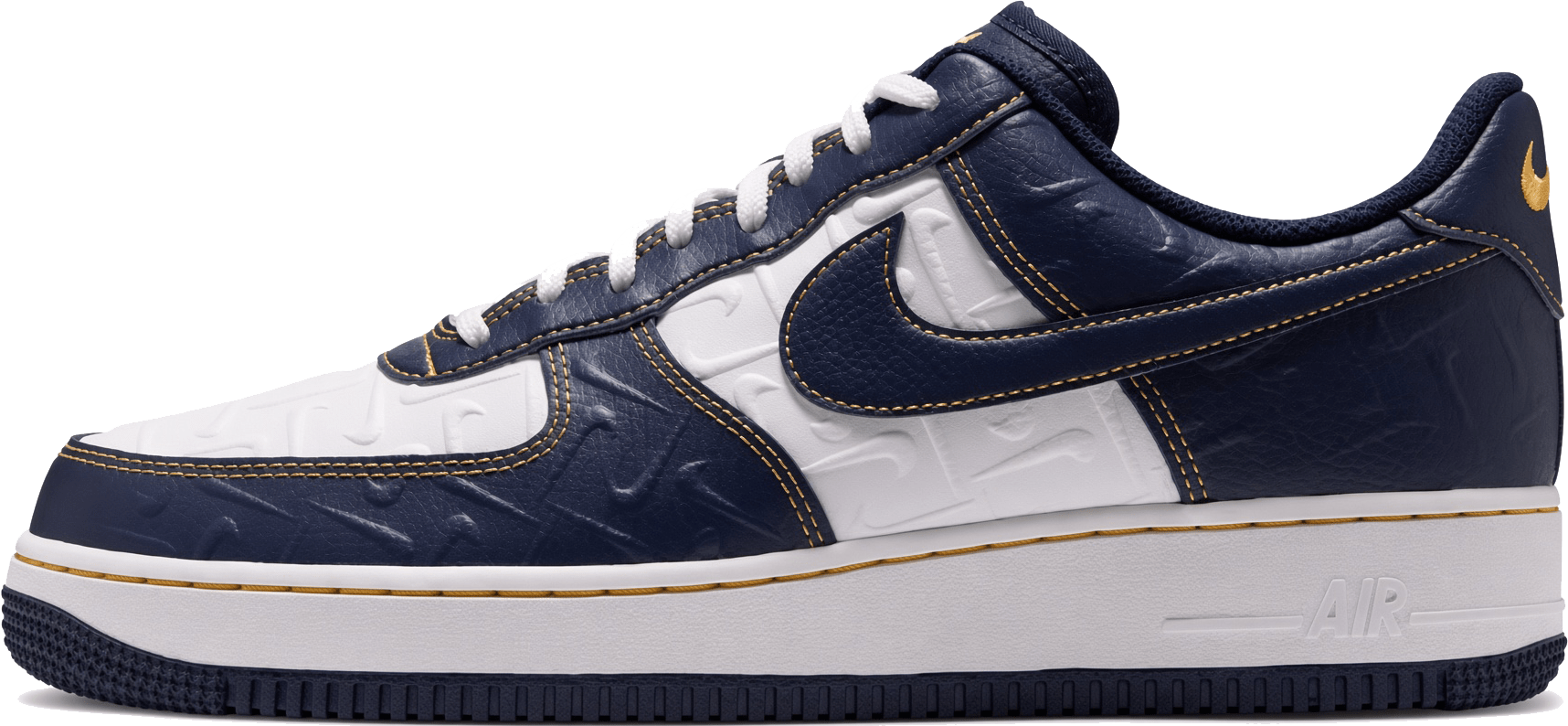 Nike Air Force 1 '07 "White Yellow Ochre Midnight Navy"