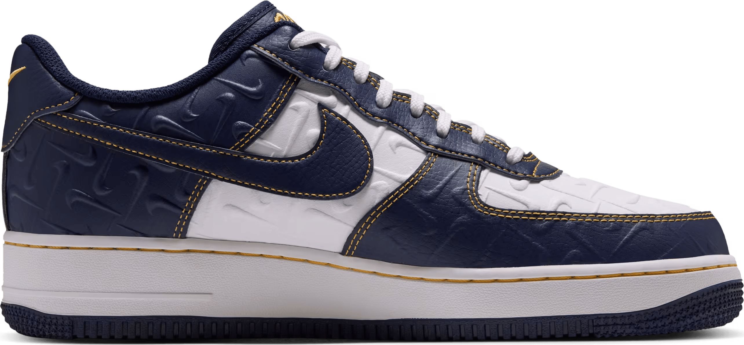Nike Air Force 1 '07 "White Yellow Ochre Midnight Navy"