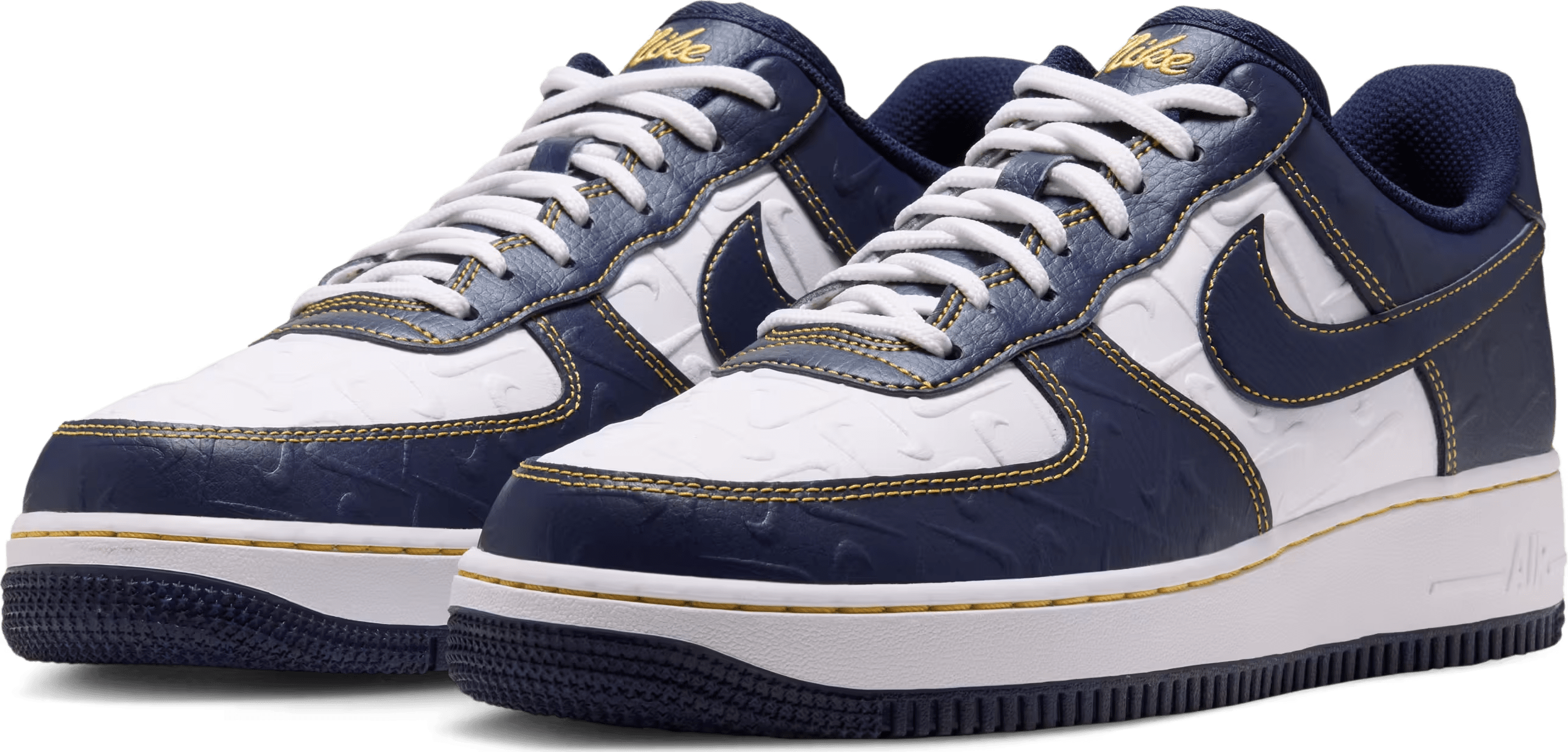 Nike Air Force 1 '07 "White Yellow Ochre Midnight Navy"