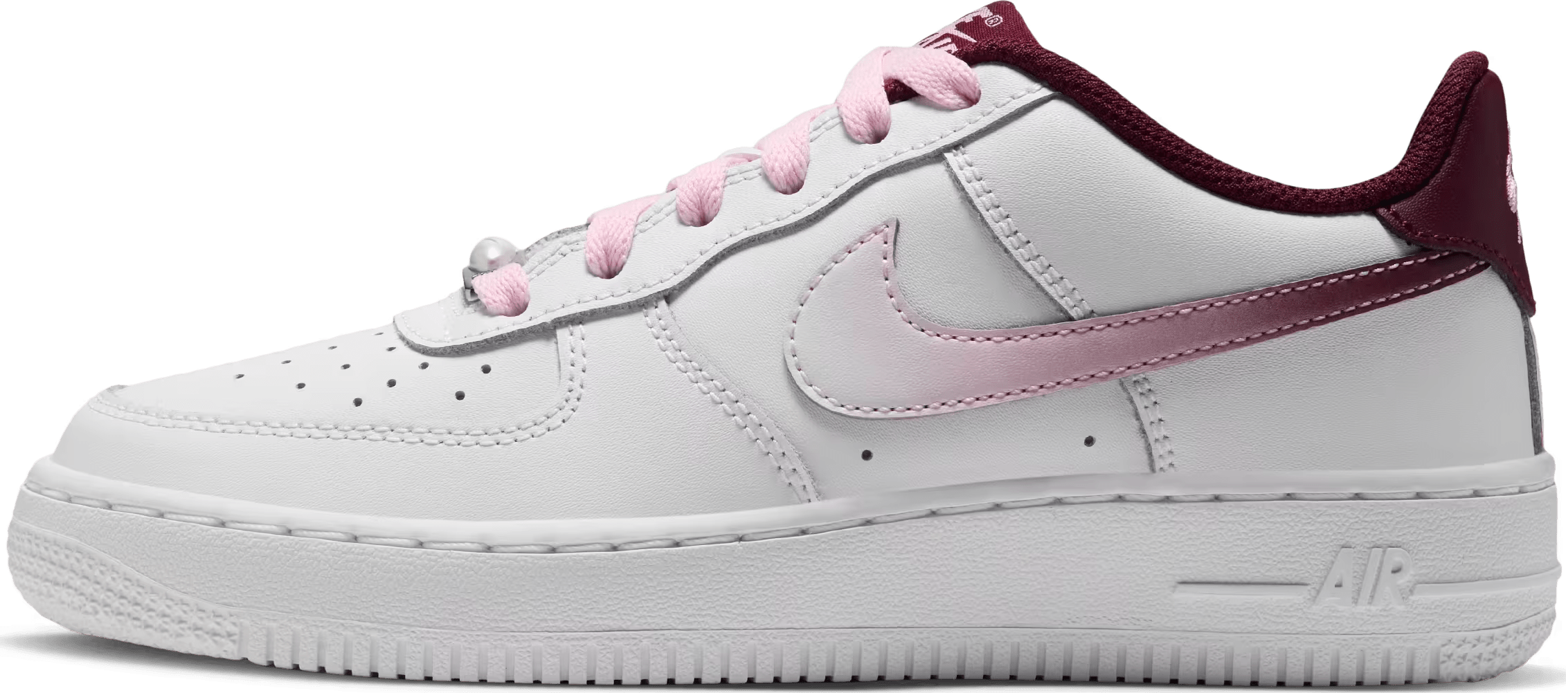 Nike Air Force 1 Low LV8 GS "White Burgundy Crush"