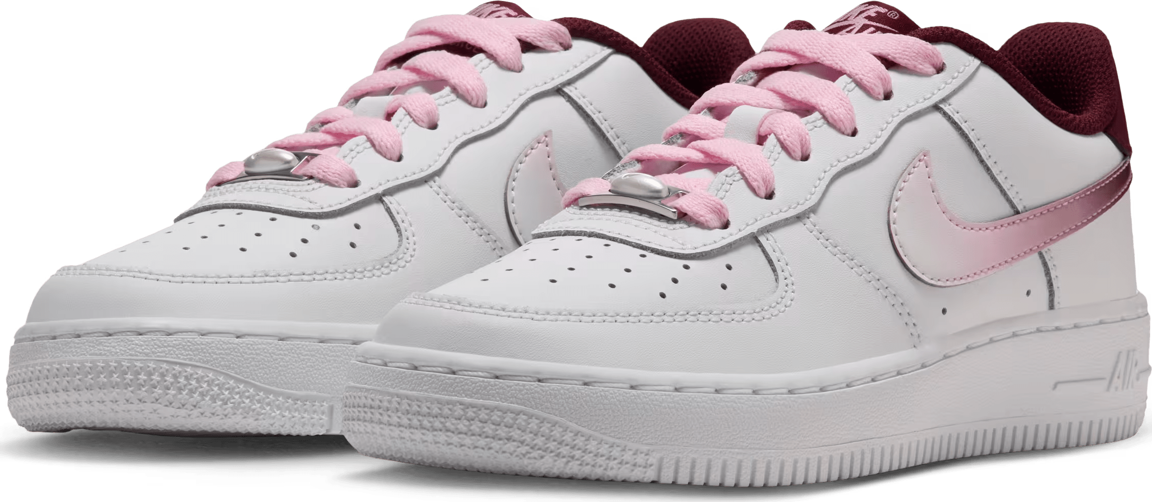 Nike Air Force 1 Low LV8 GS "White Burgundy Crush"