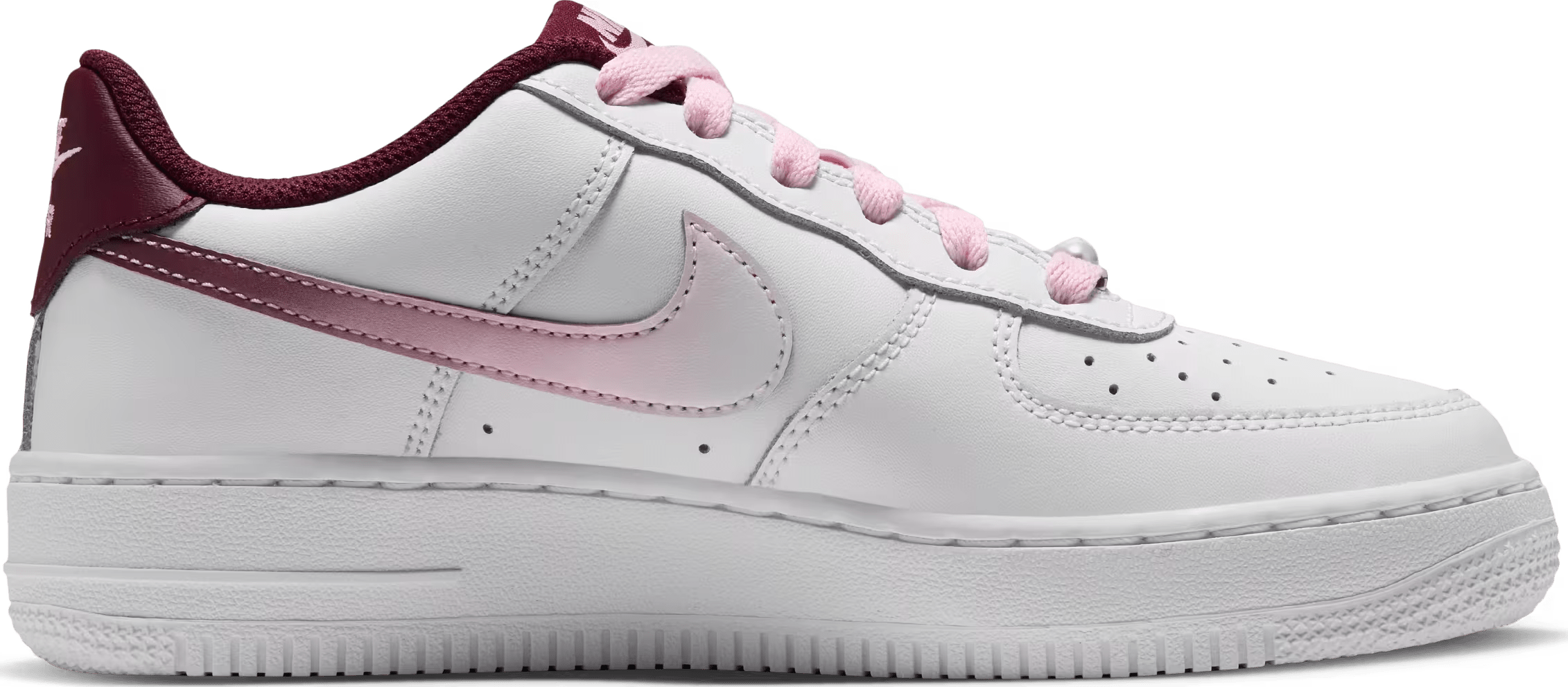 Nike Air Force 1 Low LV8 GS "White Burgundy Crush"