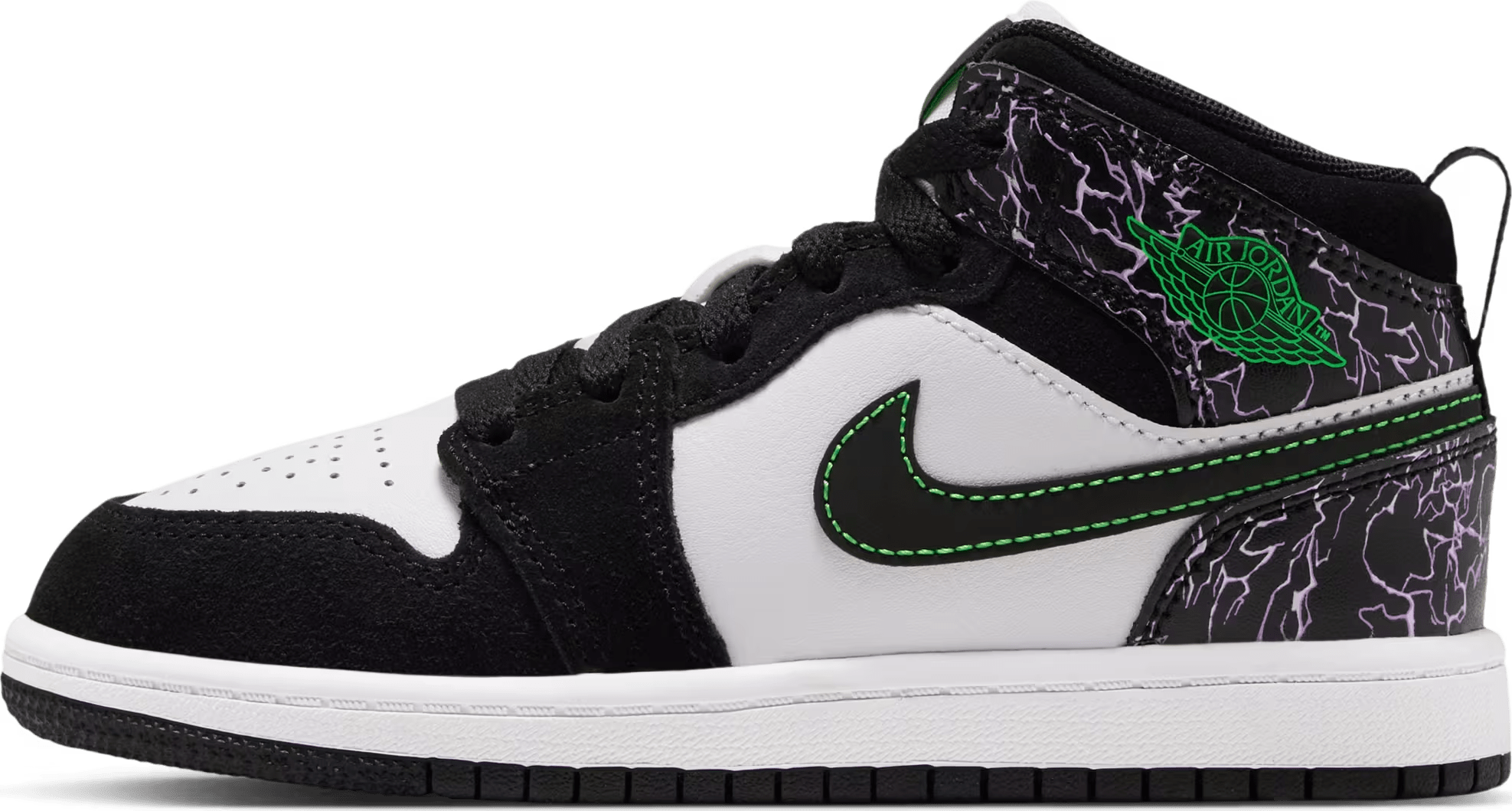 Air Jordan 1 Mid SE PS "Laser Purple Scream Green"