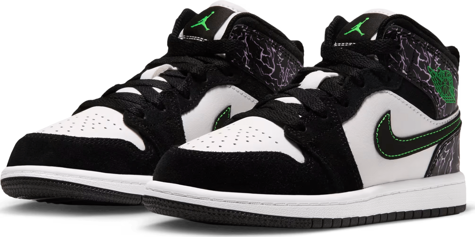 Air Jordan 1 Mid SE PS "Laser Purple Scream Green"