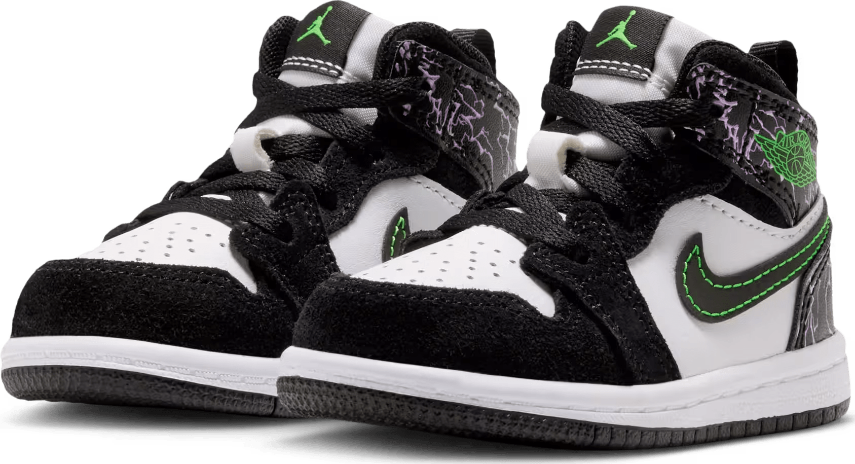 Air Jordan 1 Mid SE TD "Laser Purple Scream Green"