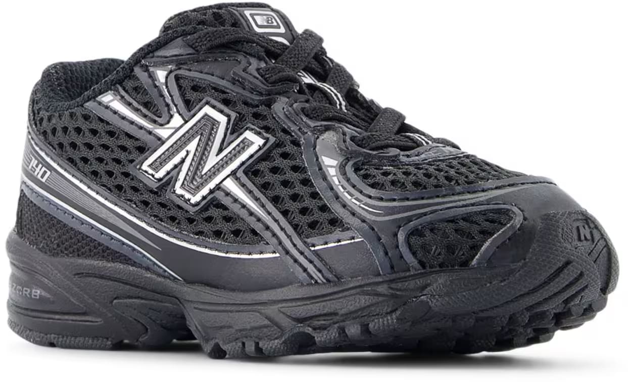 New Balance 740 Bungee Lace Black Silver Metallic (TD)