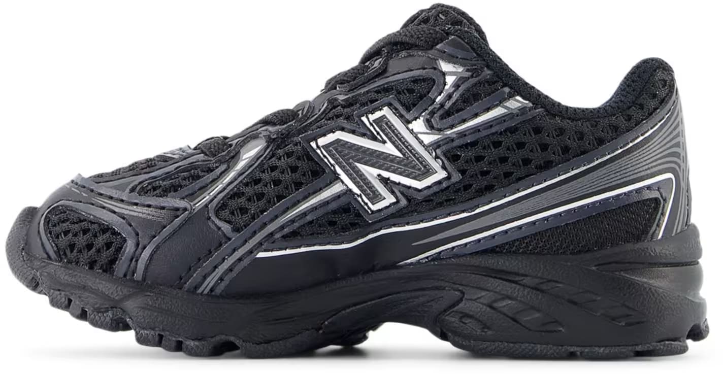 New Balance 740 Bungee Lace Black Silver Metallic (TD)
