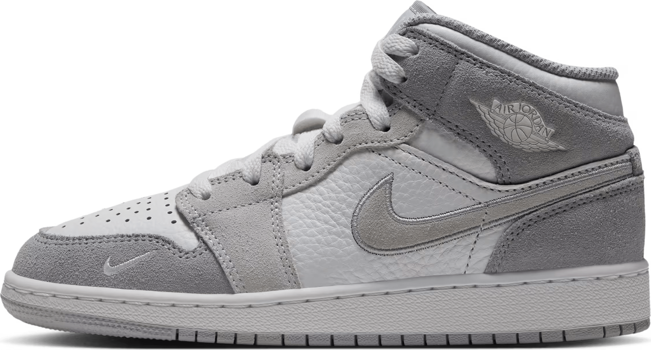 Air Jordan 1 Mid SE GS "Summit White Wolf Grey"