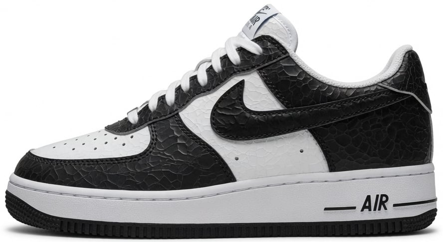 Nike Air Force 1 Crack Leather "Black White"